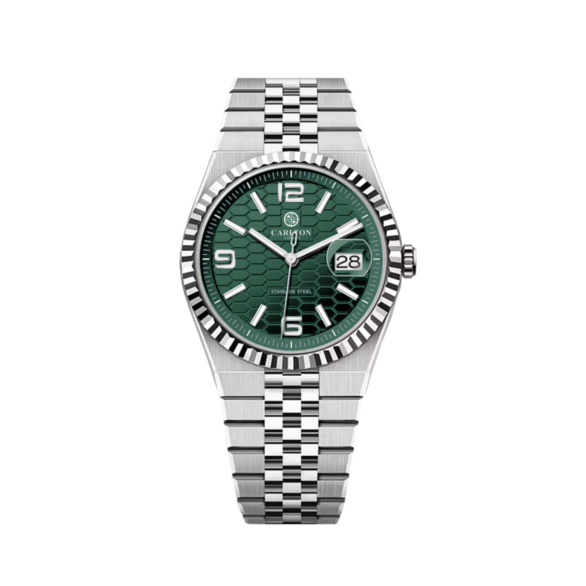 Carlton London Men Rover Green/Silver Analog Watch CL-ROVER-GRN