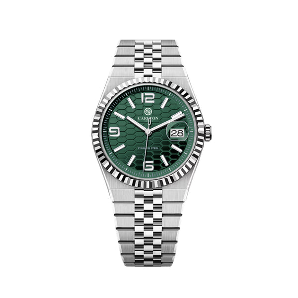 Carlton London Men Rover Green/Silver Analog Watch CL-ROVER-GRN