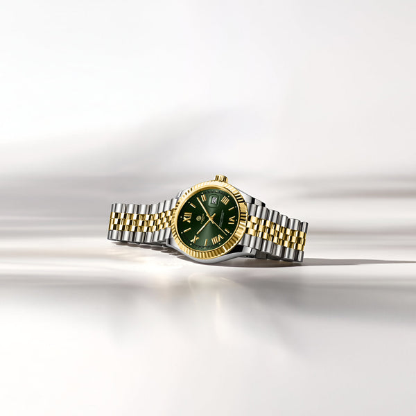 Harper: Mini Green Stainless Steel Women Analog Watch