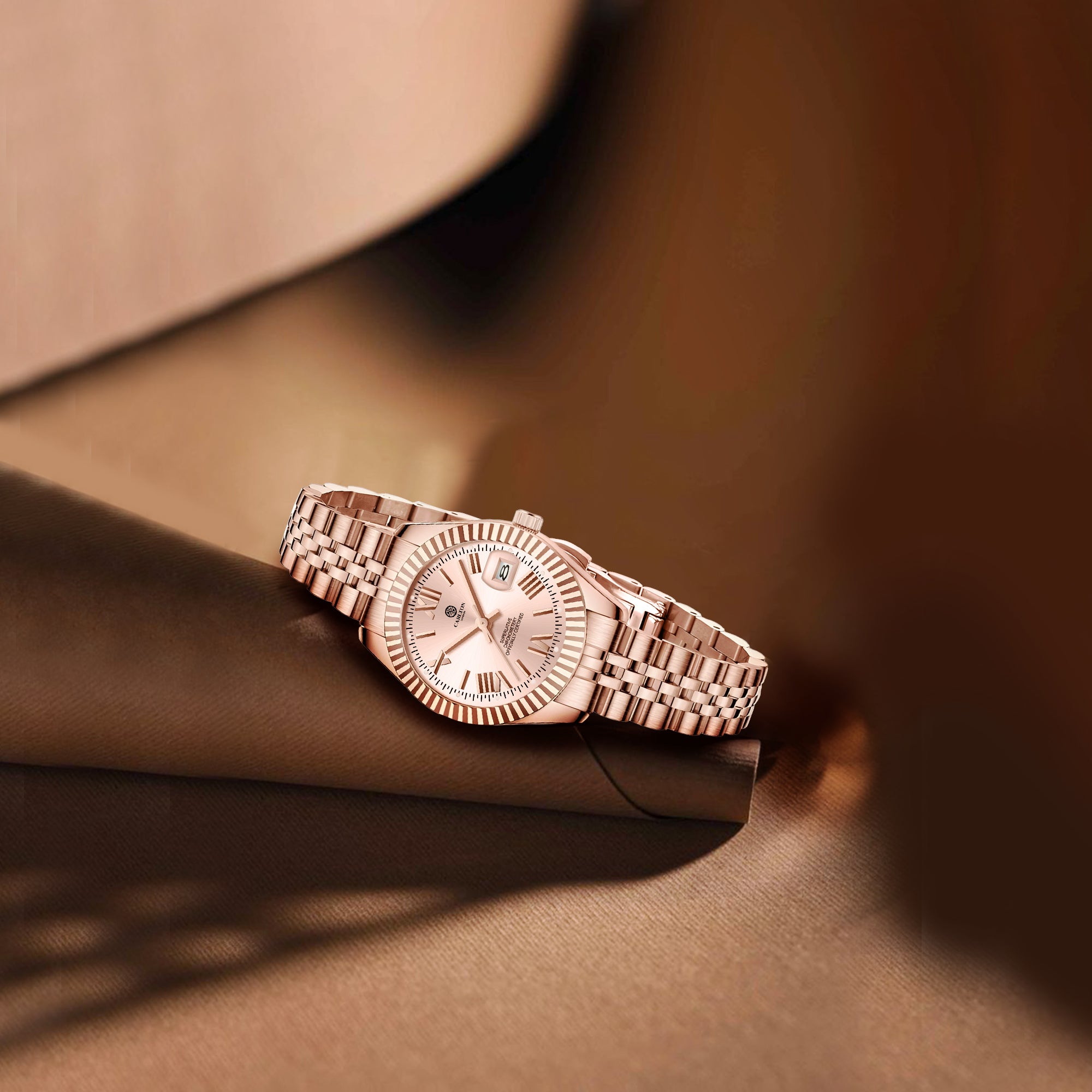 Harper: Mini Rose Gold Stainless Steel Women Analog Watch