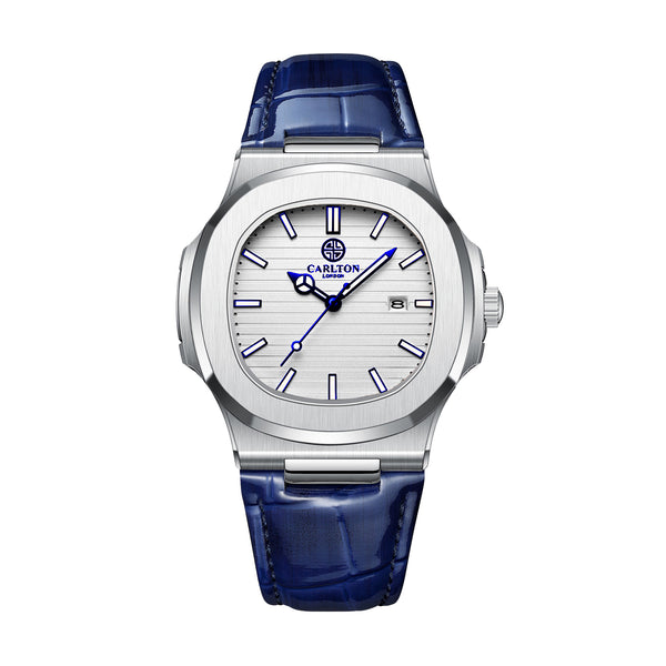 Carlton London Men Jordan White/Blue Analog Watch - CLJOR-005