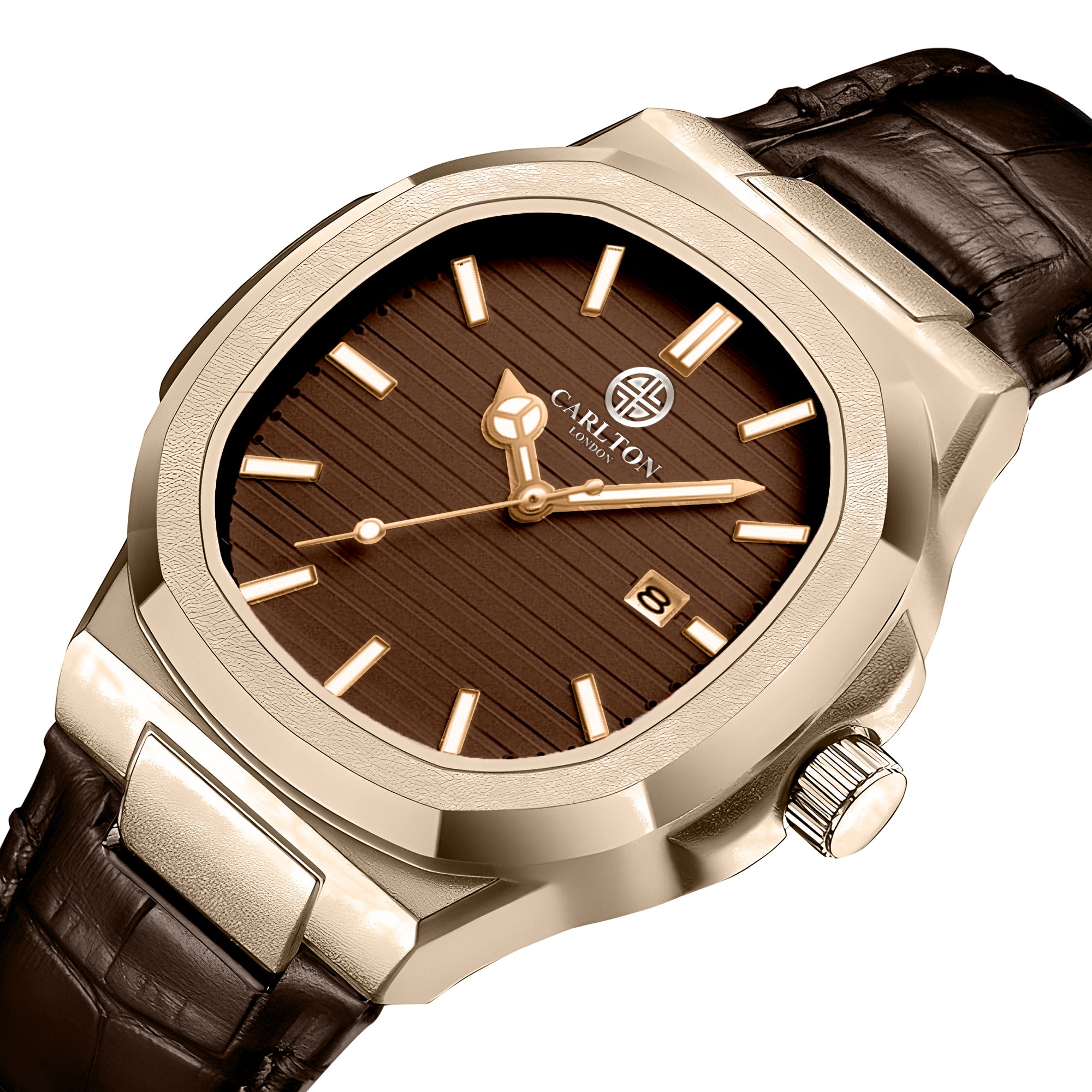 Jordan Men Brown Leather Analog Watch