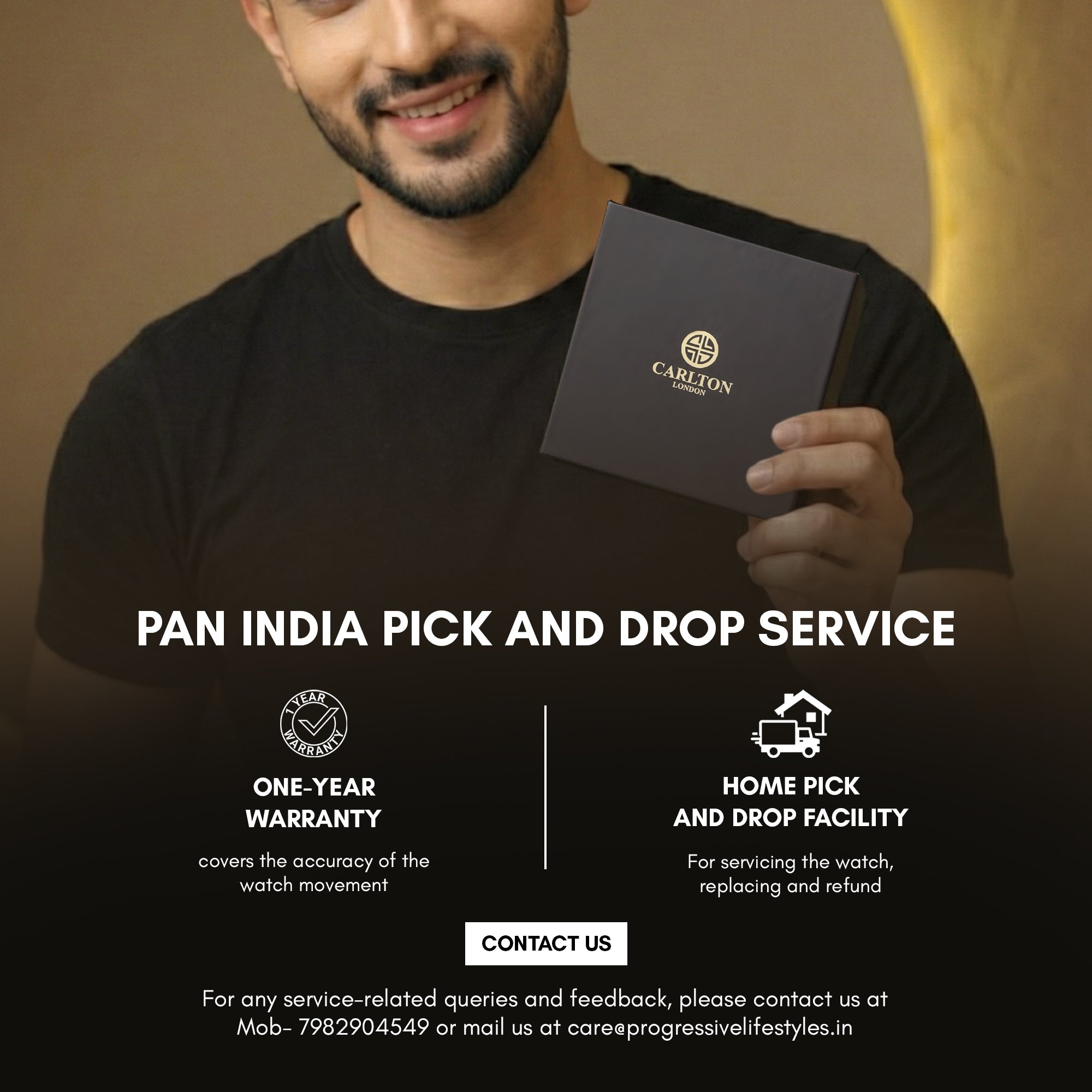 Carlton London Men Rover Black/Silver Rose Gold Analog Watch CL-ROVER-SRGBLK