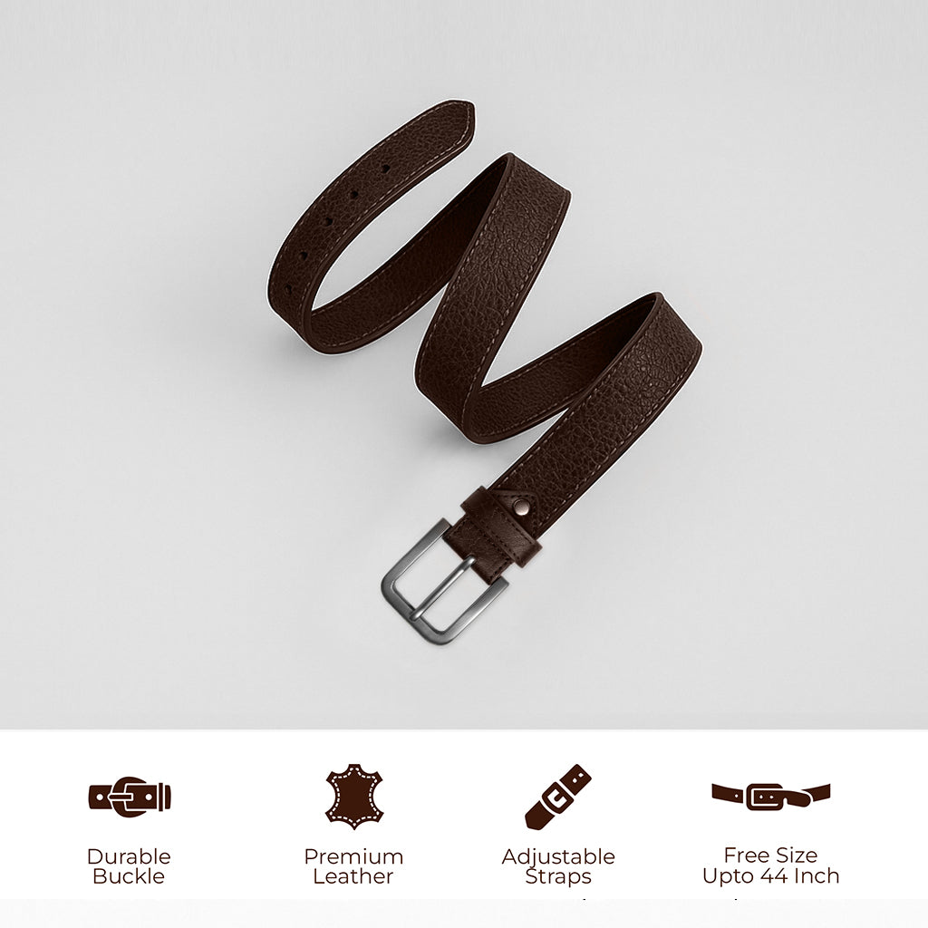 Carlton London Men Belt & Wallet Combo -Brown