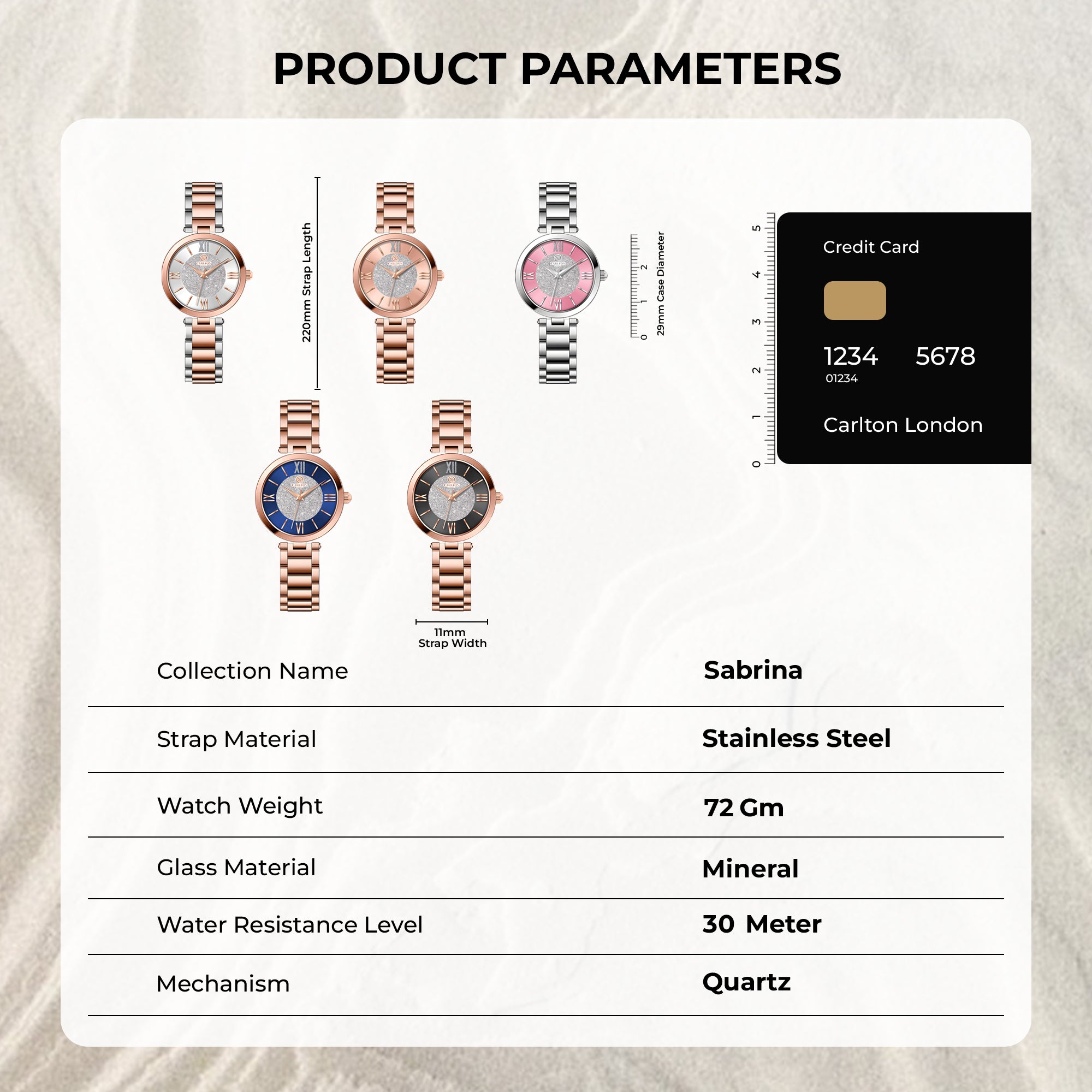 Sabrina: Women's Rose Gold Analog Watch