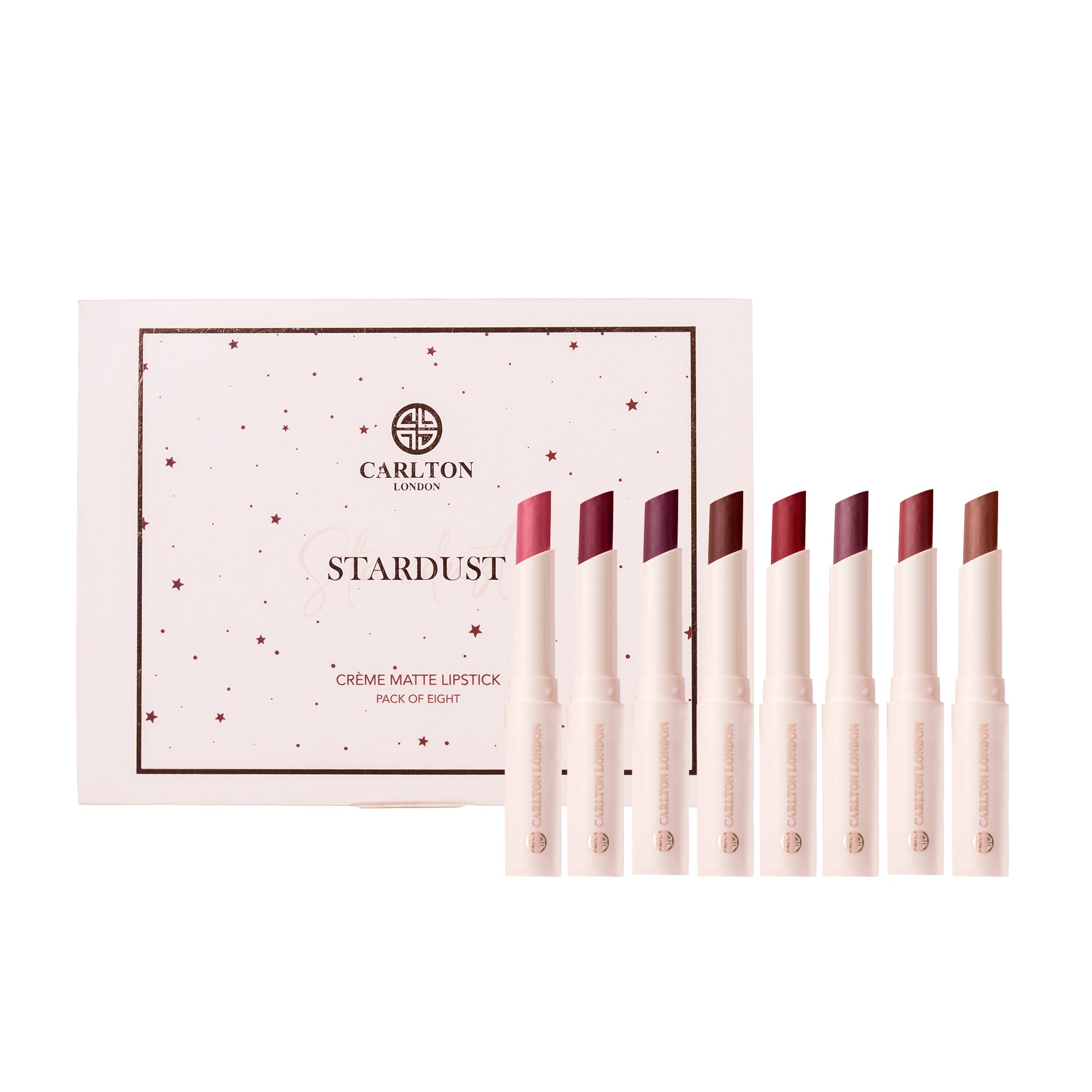Stardust: Pack of 8 Creamy Matte Stick Lipsticks