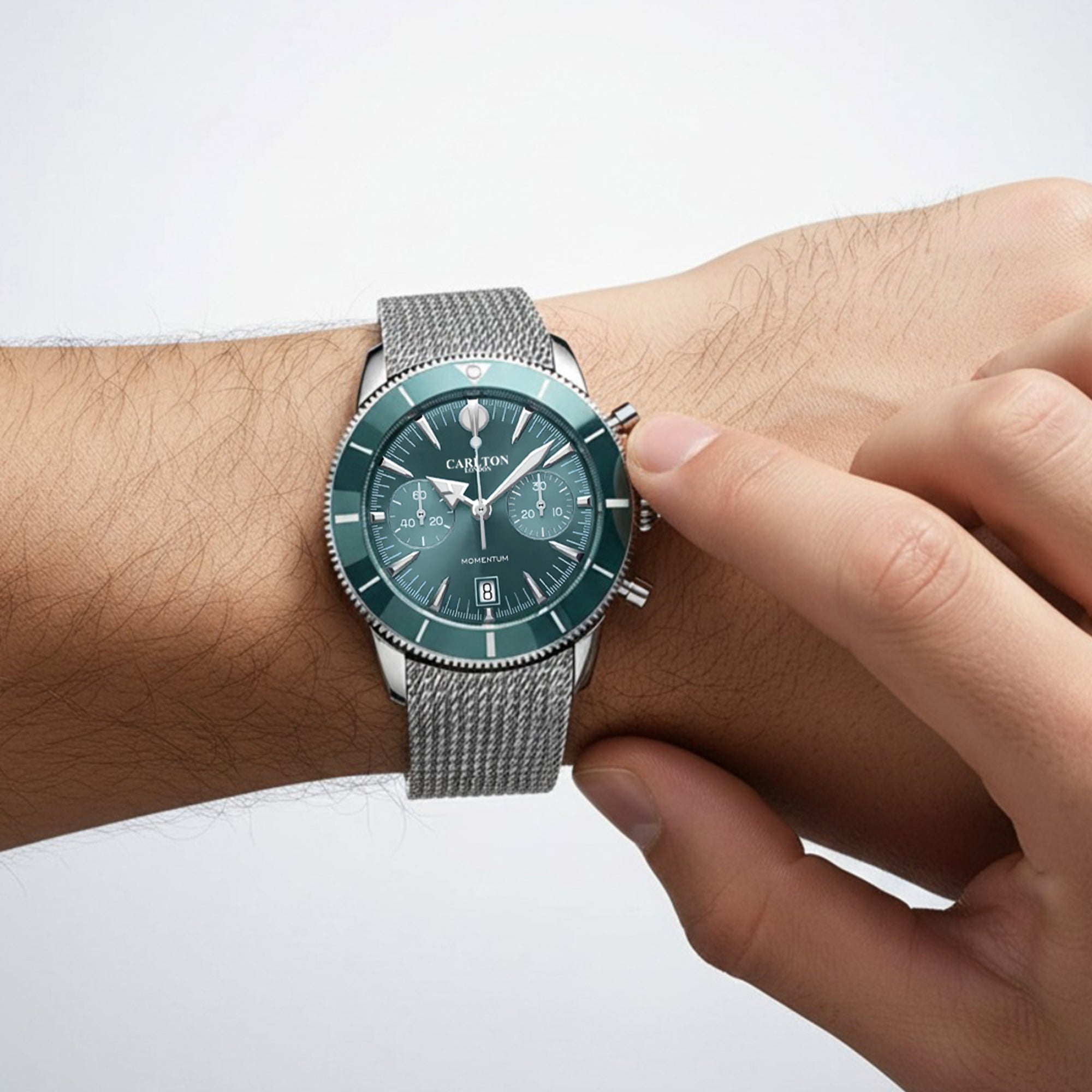 Carlton London Men Momentum Teal Dial Analog Watch CL-MT-TL