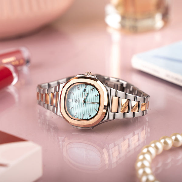 Grace: Women's Tiffany Blue Dial Analog Watch