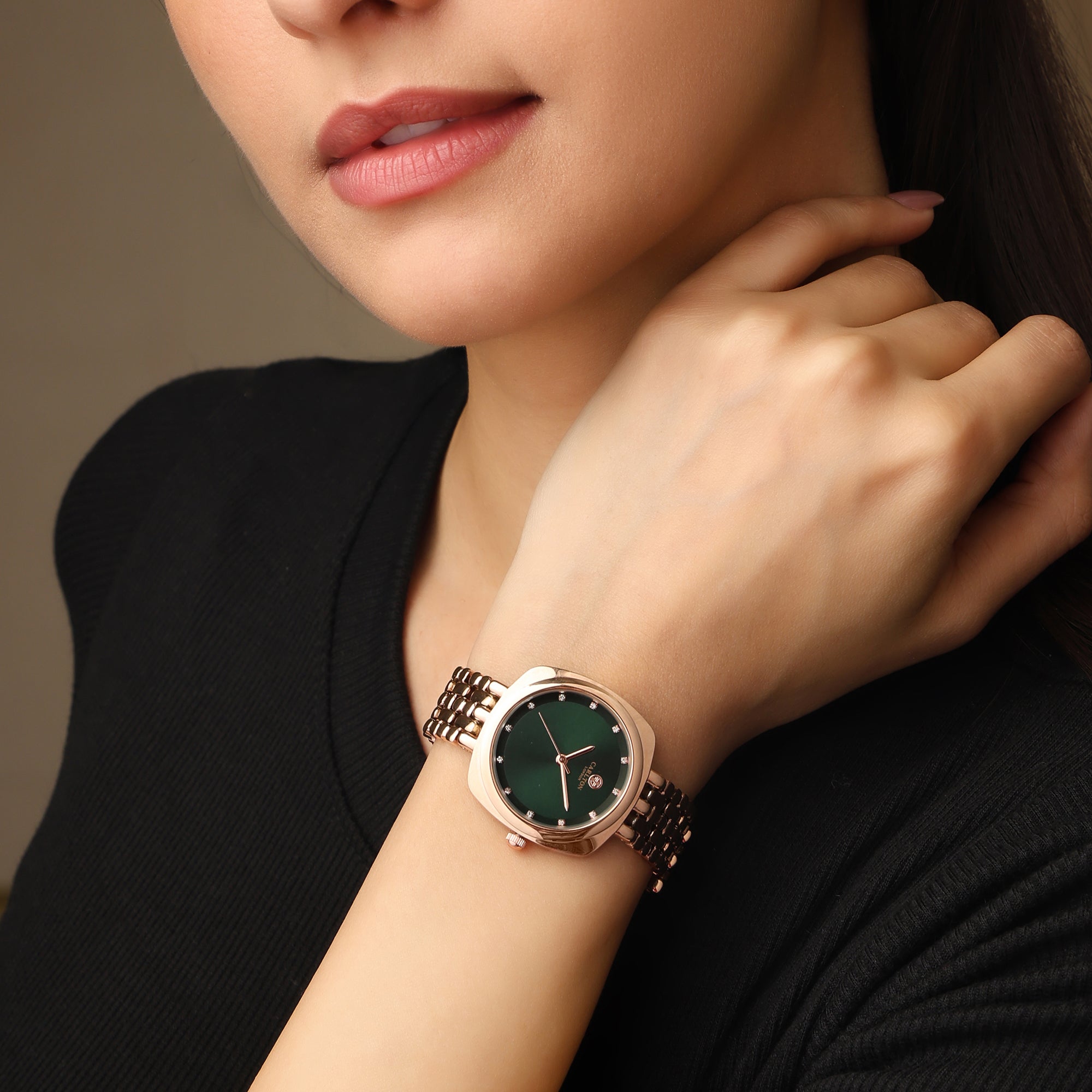 Carlton London Women Celeste Dark Green Analog Watch - CLW-CT-44