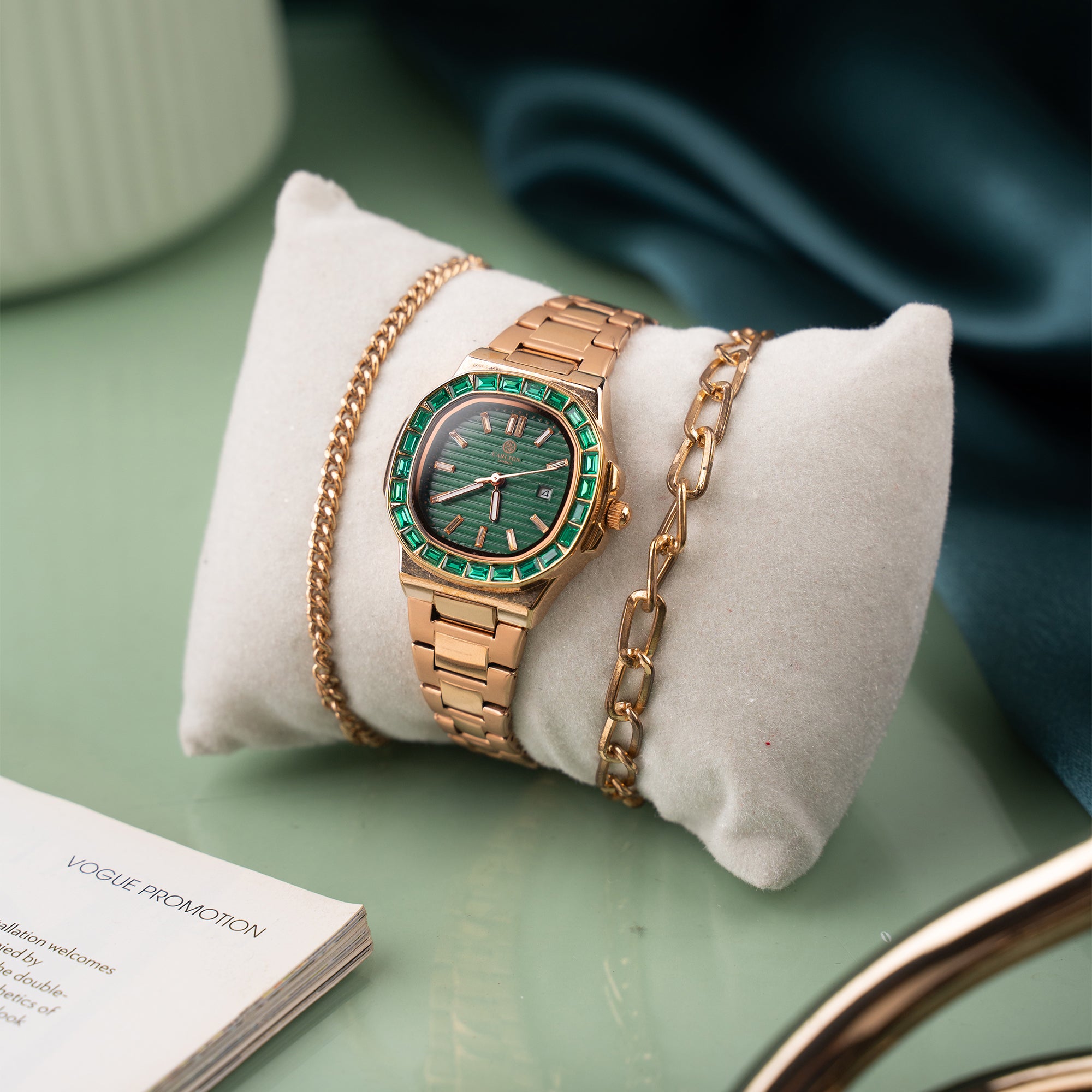 Grace Women Gift Set 3 I Analog Watch + 2 Bracelets - CLPLG100