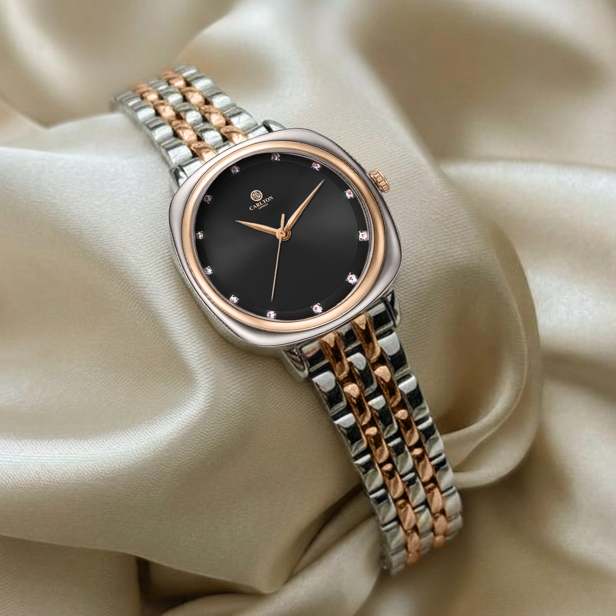 Carlton London Women Celeste Black Analog Watch - CLW-CT-22