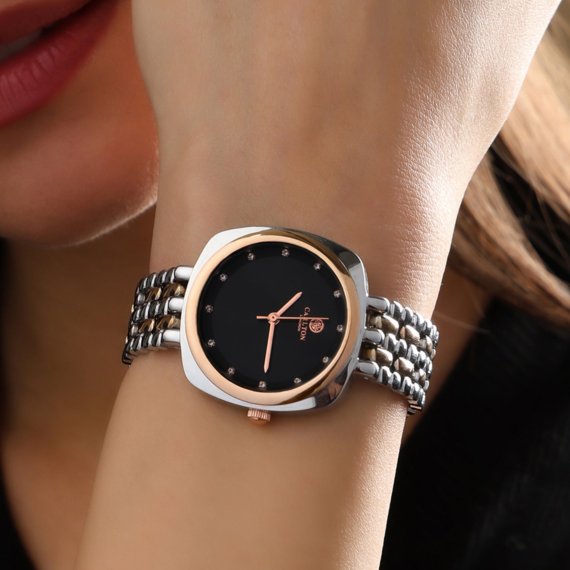 Carlton London Women Celeste Black Analog Watch - CLW-CT-22
