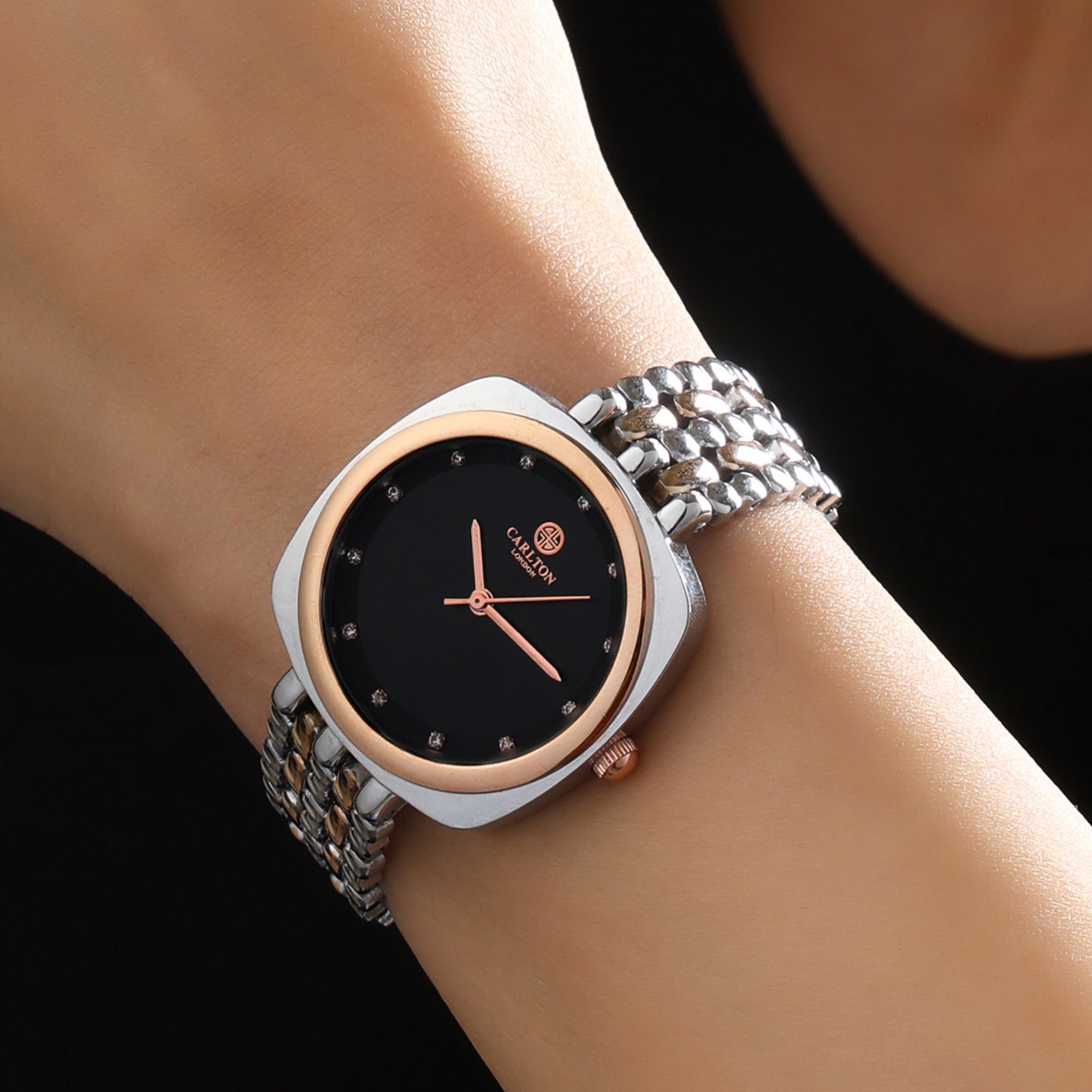 Carlton London Women Celeste Black Analog Watch - CLW-CT-22