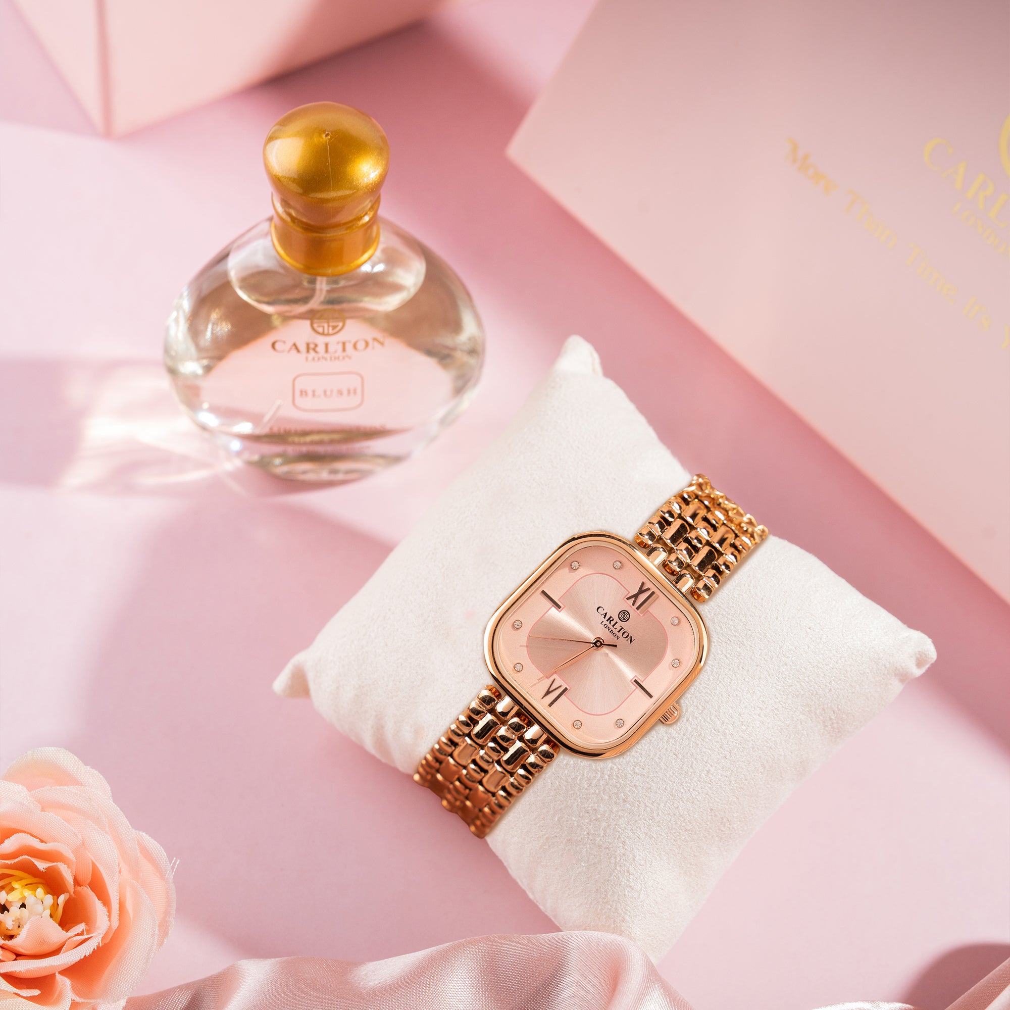 Women Gift Set 2| Chelsea Pink Watch + Blush Perfume - CLPLG102