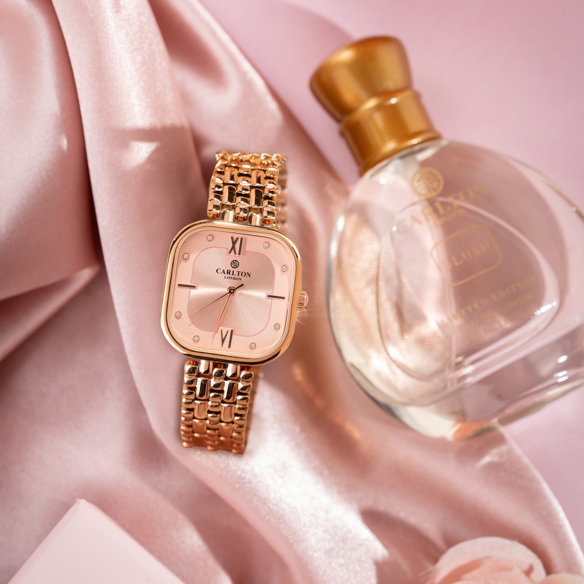 Women Gift Set 2| Chelsea Pink Watch + Blush Perfume - CLPLG102