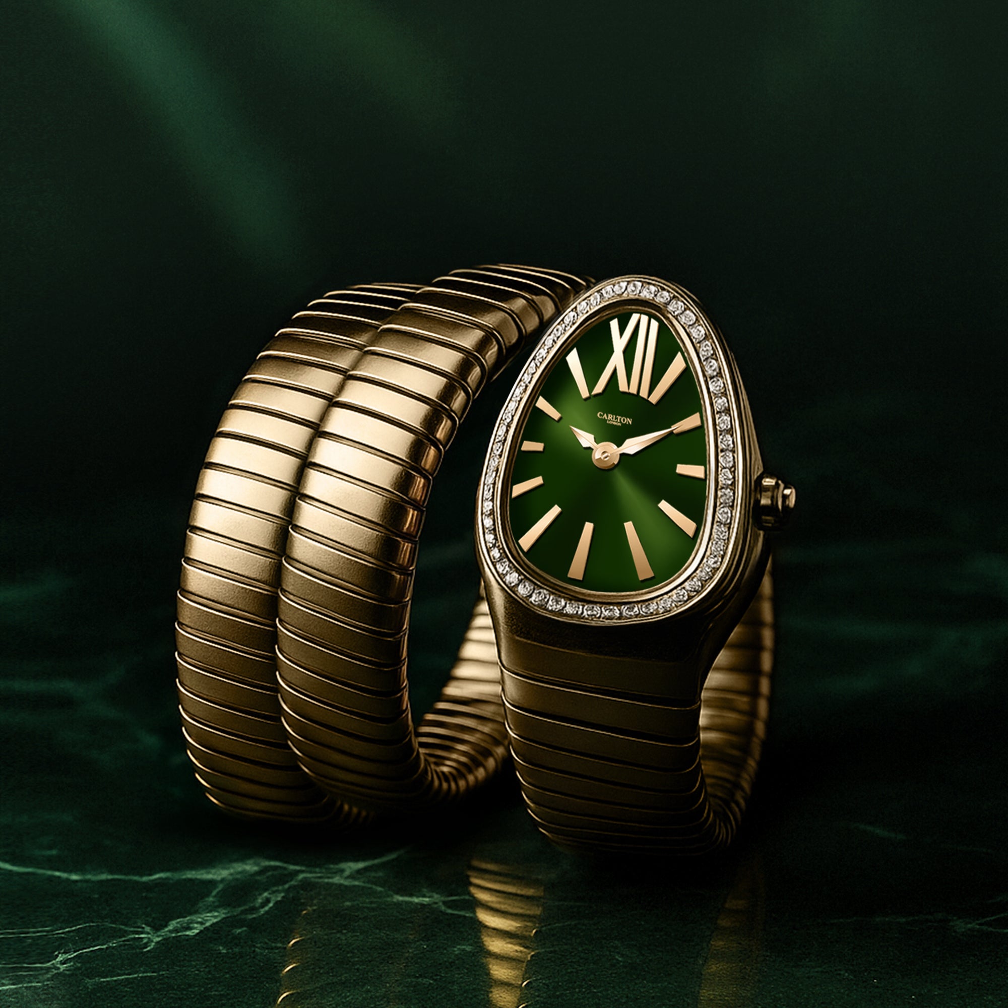 Charmer Women Green/Gold Dial Watch - CLW-SNK-A3GN