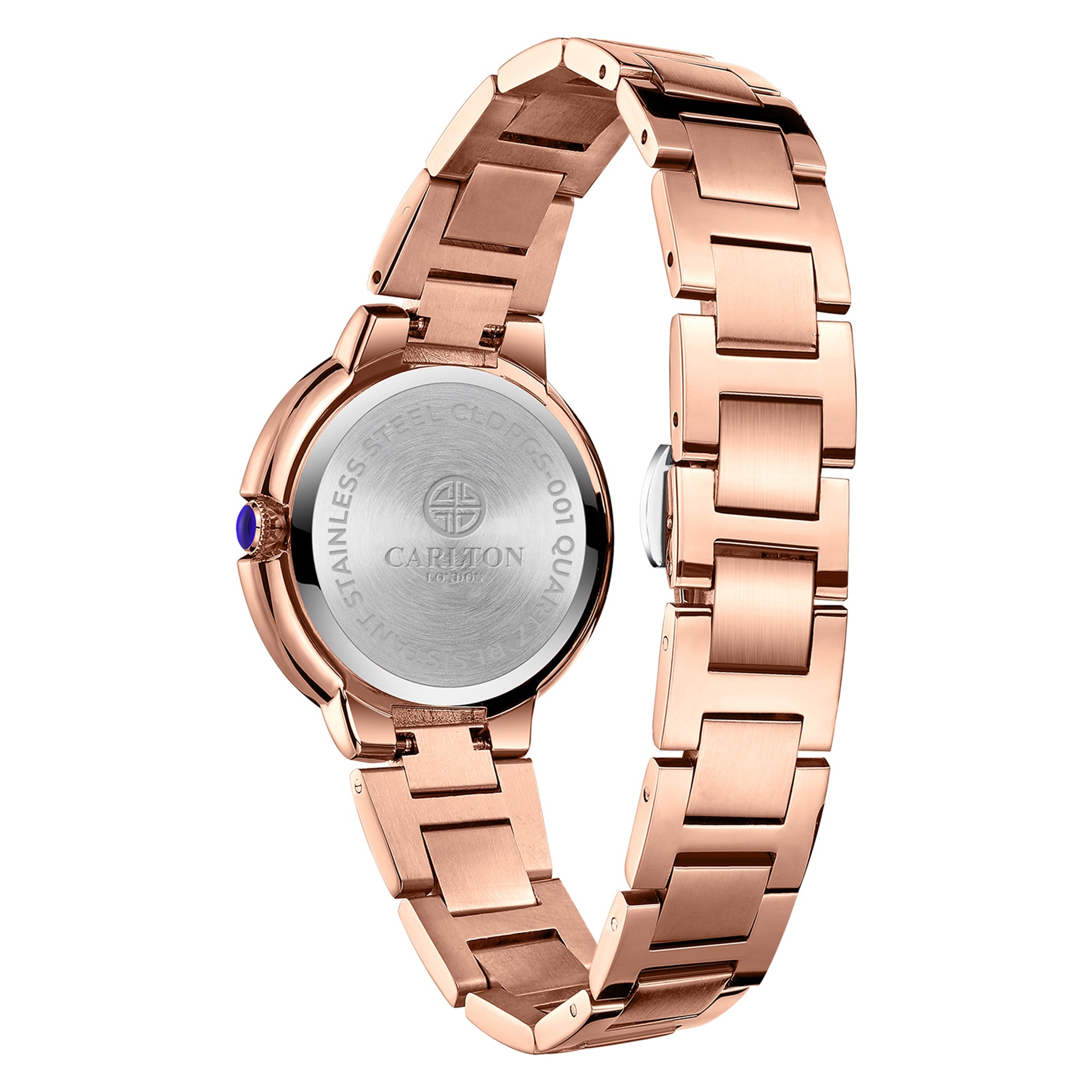 Charlotte : Rose Gold Stainless Steel Women Analog Watch