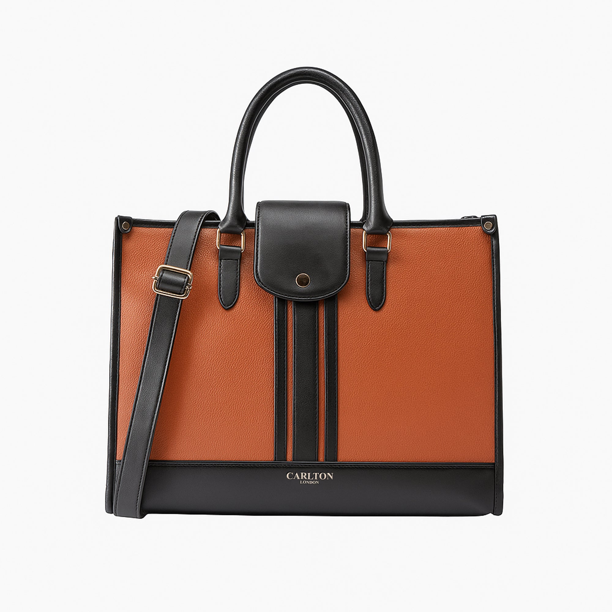 Carlton London ELLIE BLACK Textured TOTE BAG