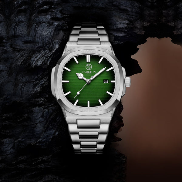 Arthur: Men's Green/Silver Analog Watch