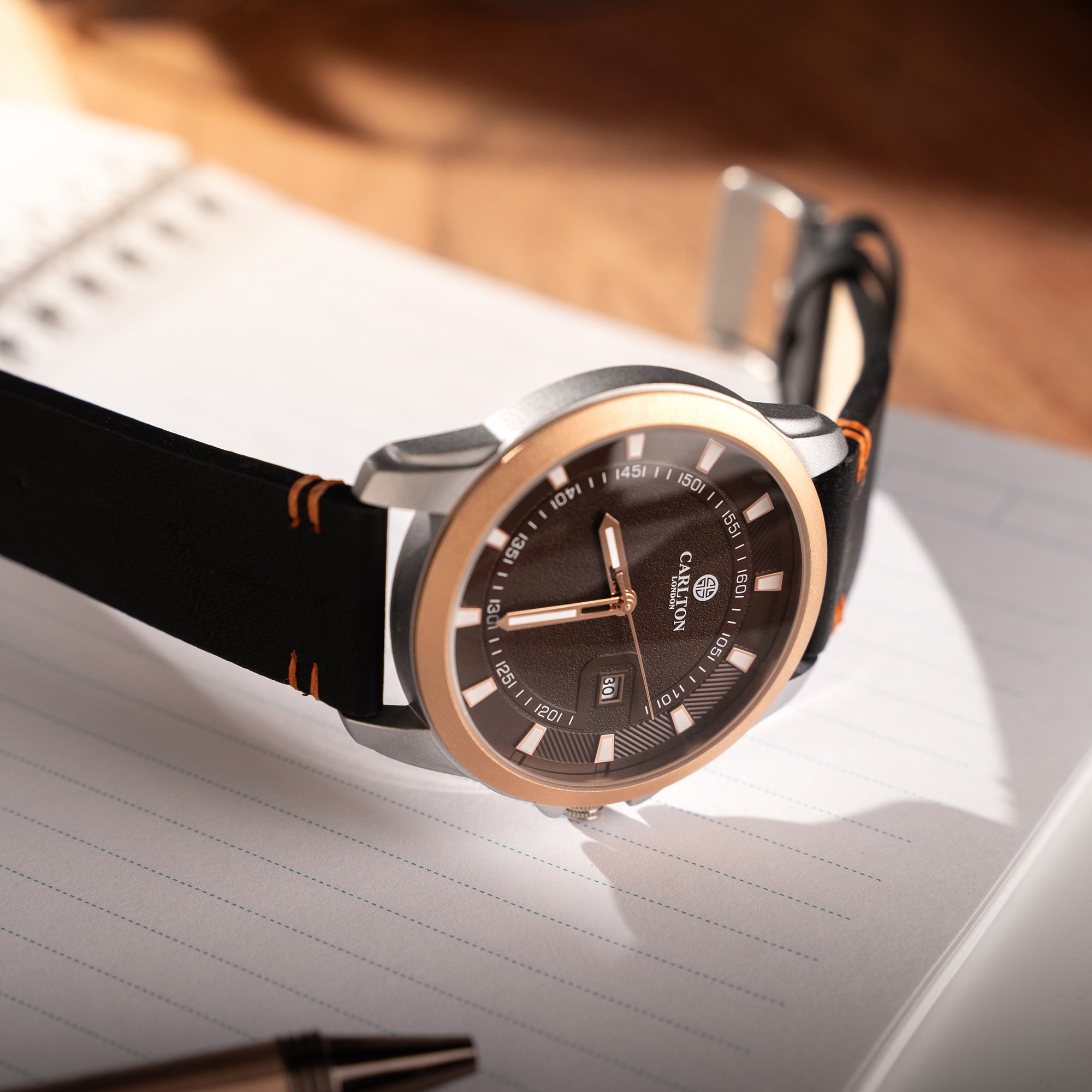 Duke Men Brown Leather Analog Watch