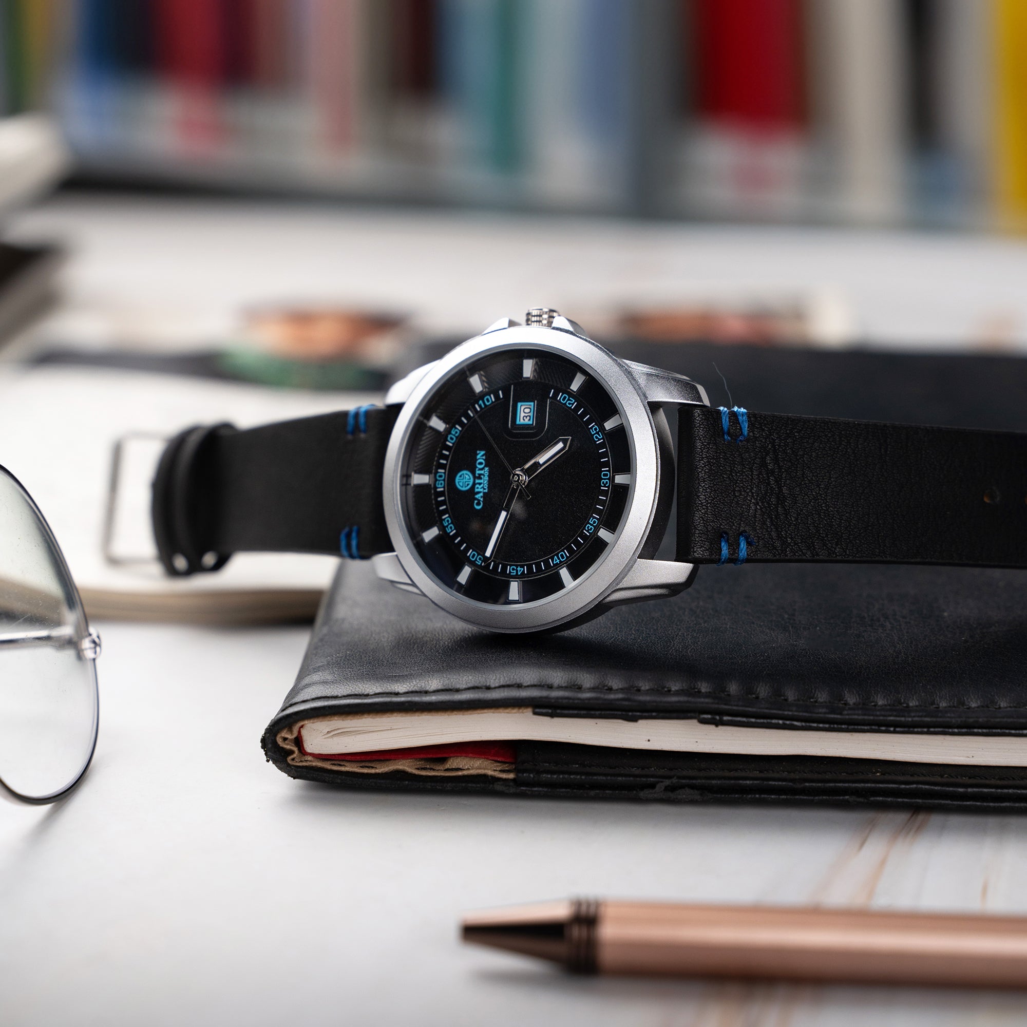 Duke: Men Blue / Black Analog Watch