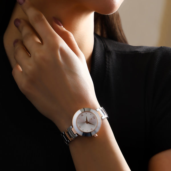 Carlton London Women Juliette Silver Analog Watch - CLW-JT-WHT