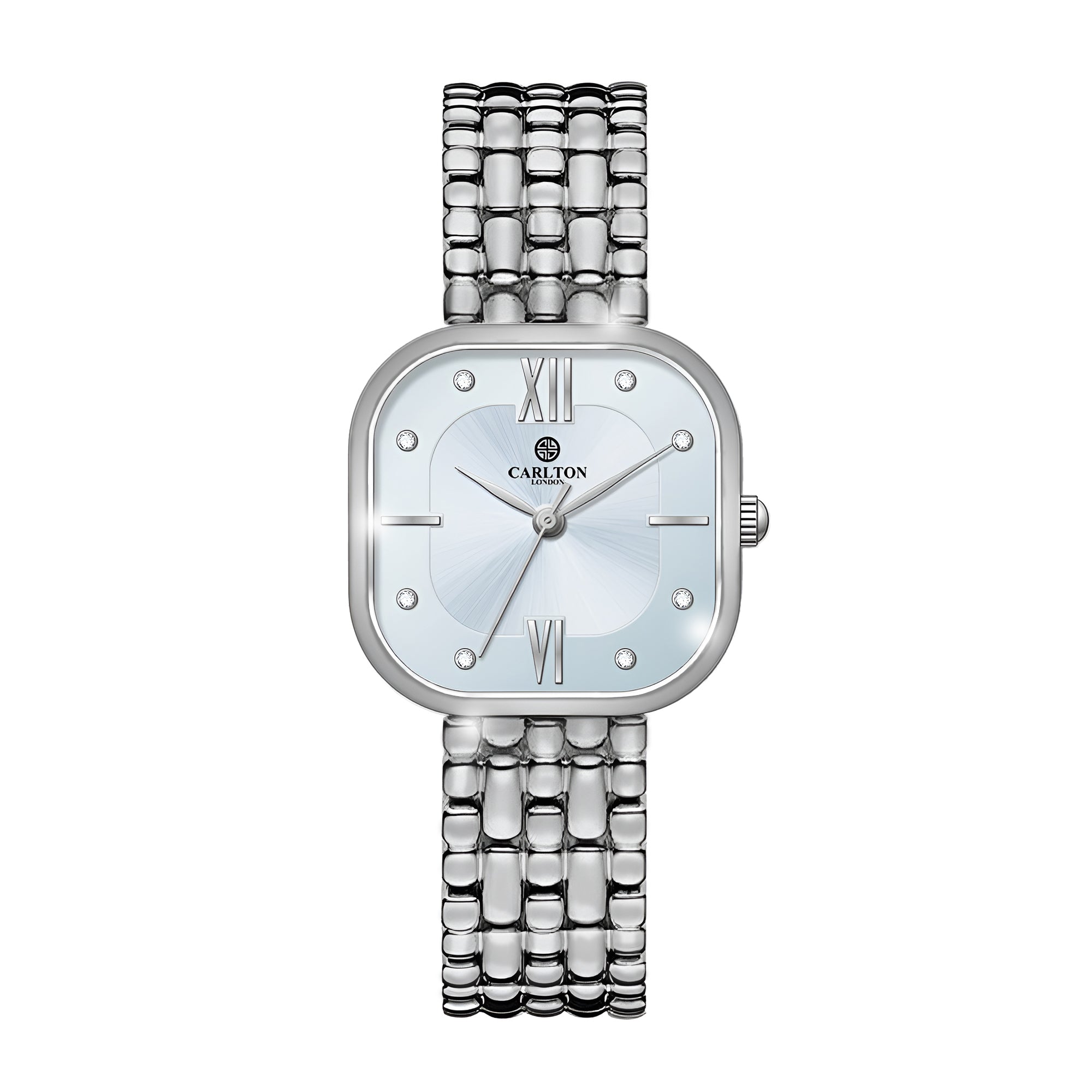 Women Silver Stainless Steel Analog Watch