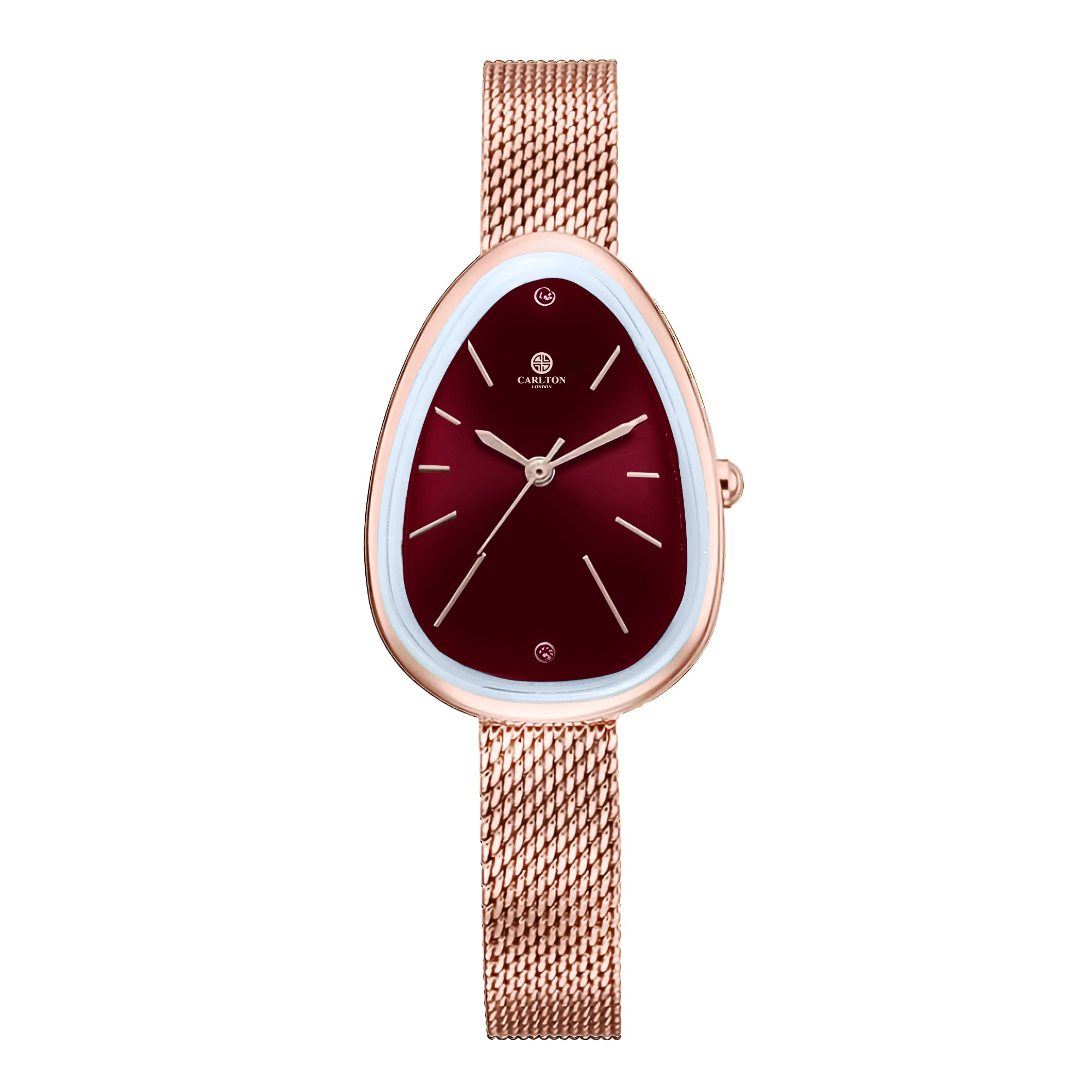 Carlton London Eleanor Women Burgundy Stainless Steel Watch - CLWEL-BRY