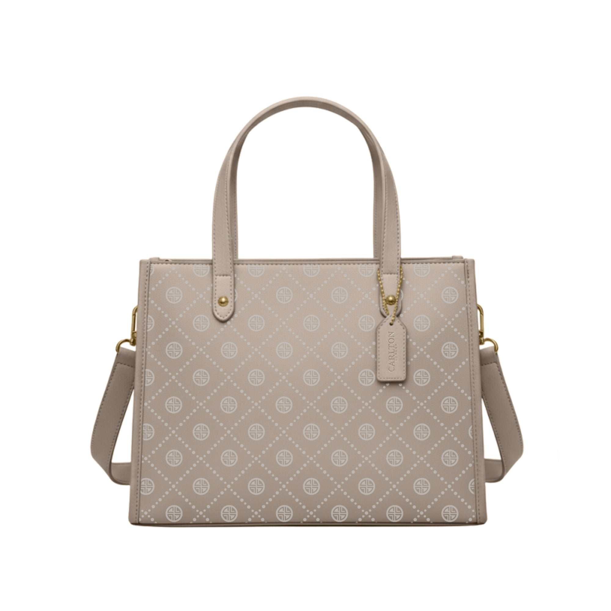 Carlton London Selene Structured Beige Tote Bag - CLHB-10