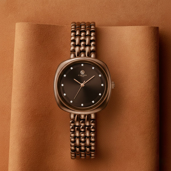 Carlton London Women Celeste Dark Brown Analog Watch - CLW-CT-66