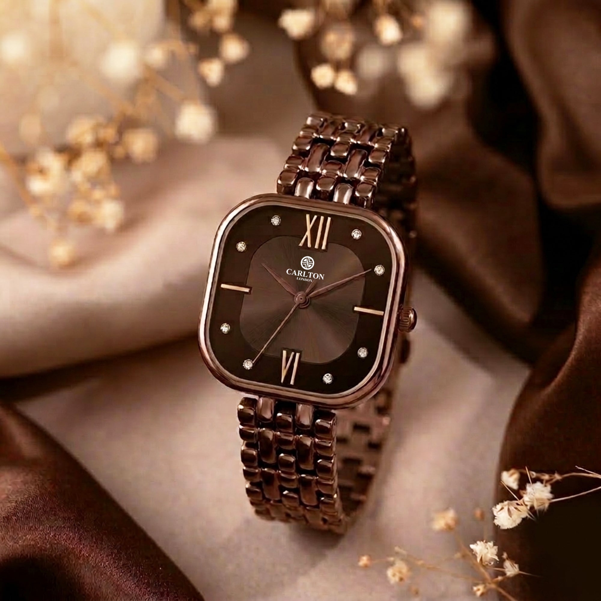 Chelsea: Women Brown Dial Stainless Steel  Watch - CLSSCBRN