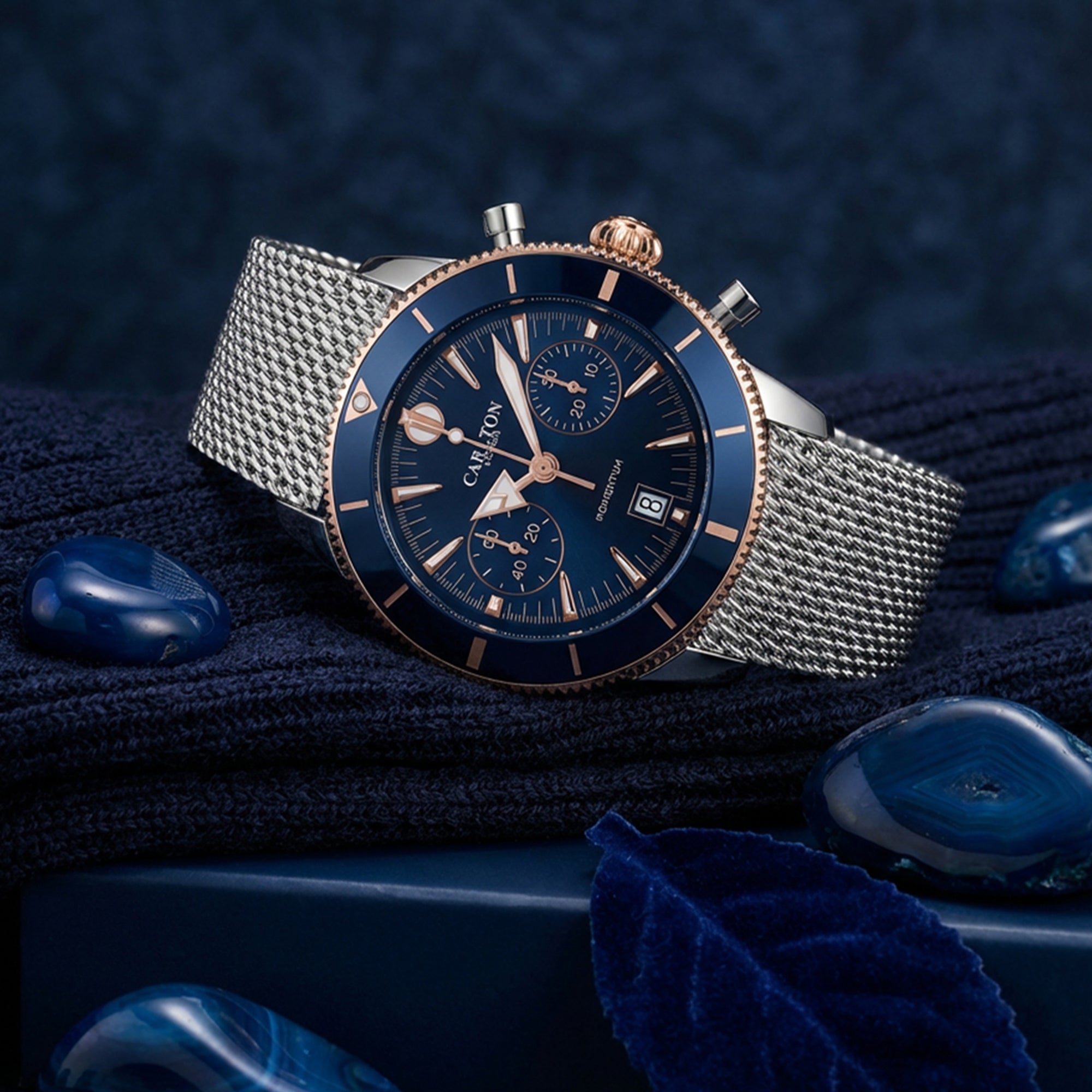 Carlton London Men Momentum Blue Dial Analog Watch CL-MT-BLU
