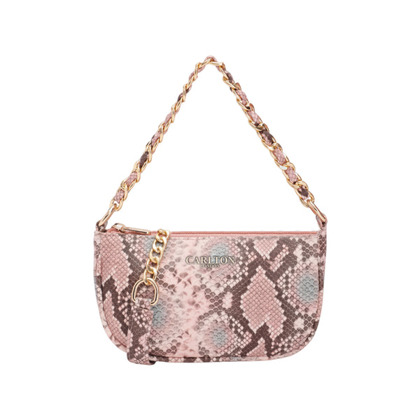 Carlton London Rosabella Pink Python-Print Sling Bag - CLLP-1021 PINK