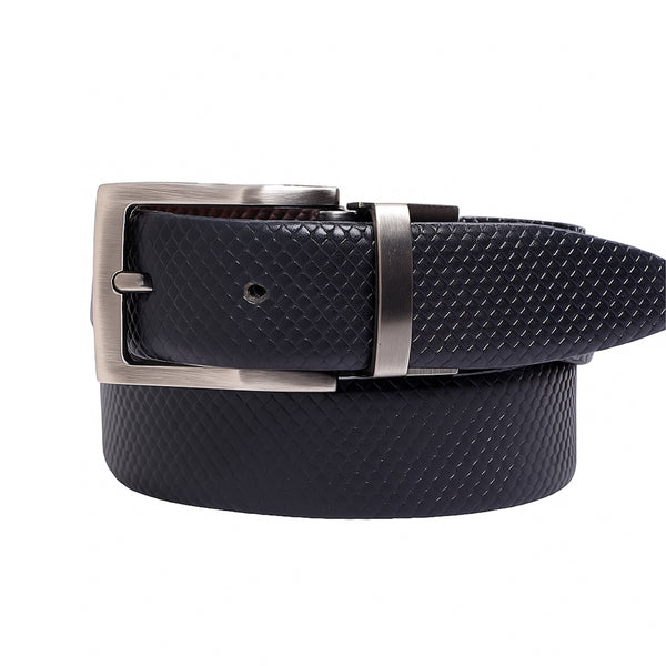 Carlton London Men Textured Reversible Buckle Belt