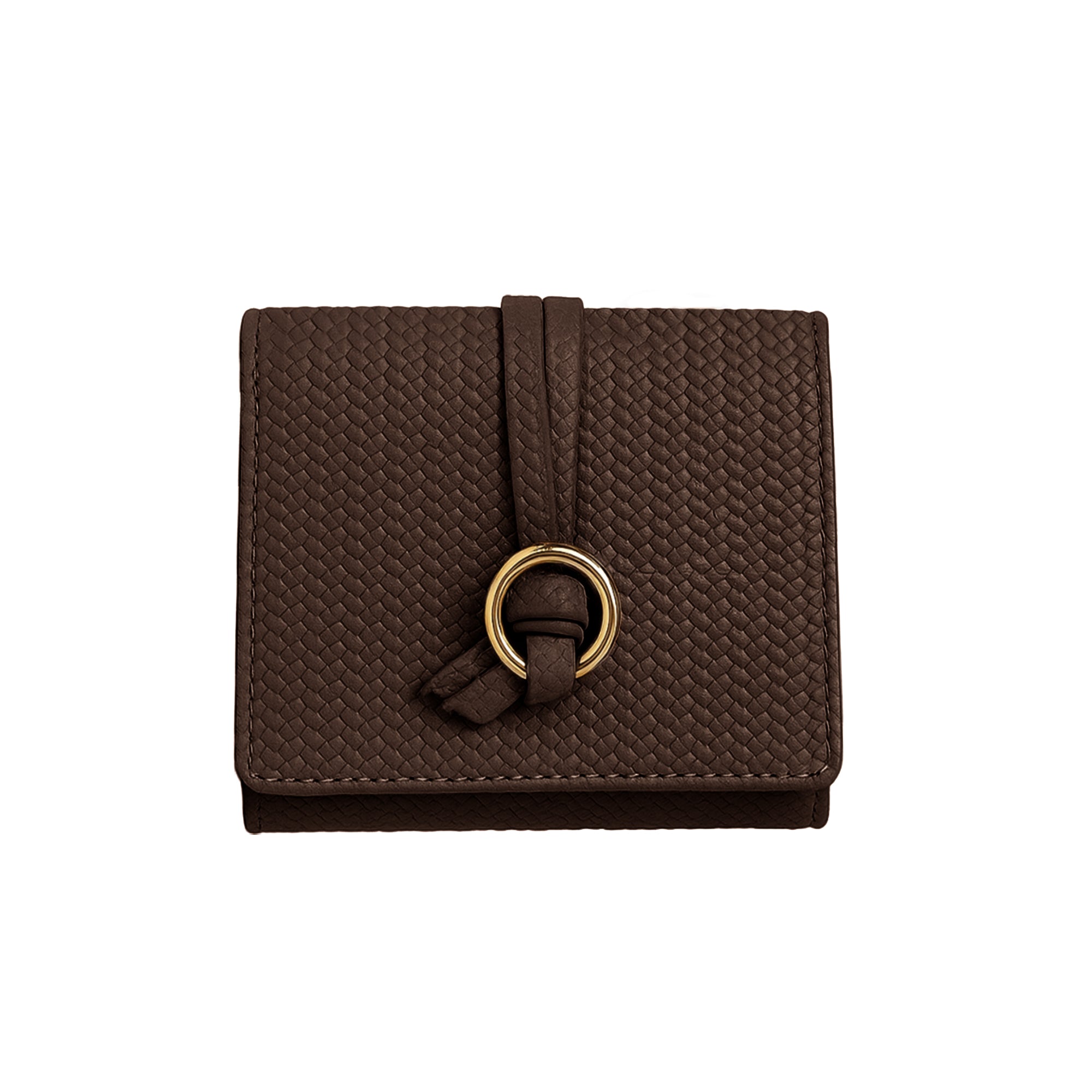 Carlton London Estelle Two Fold Textured Wallet - Brown
