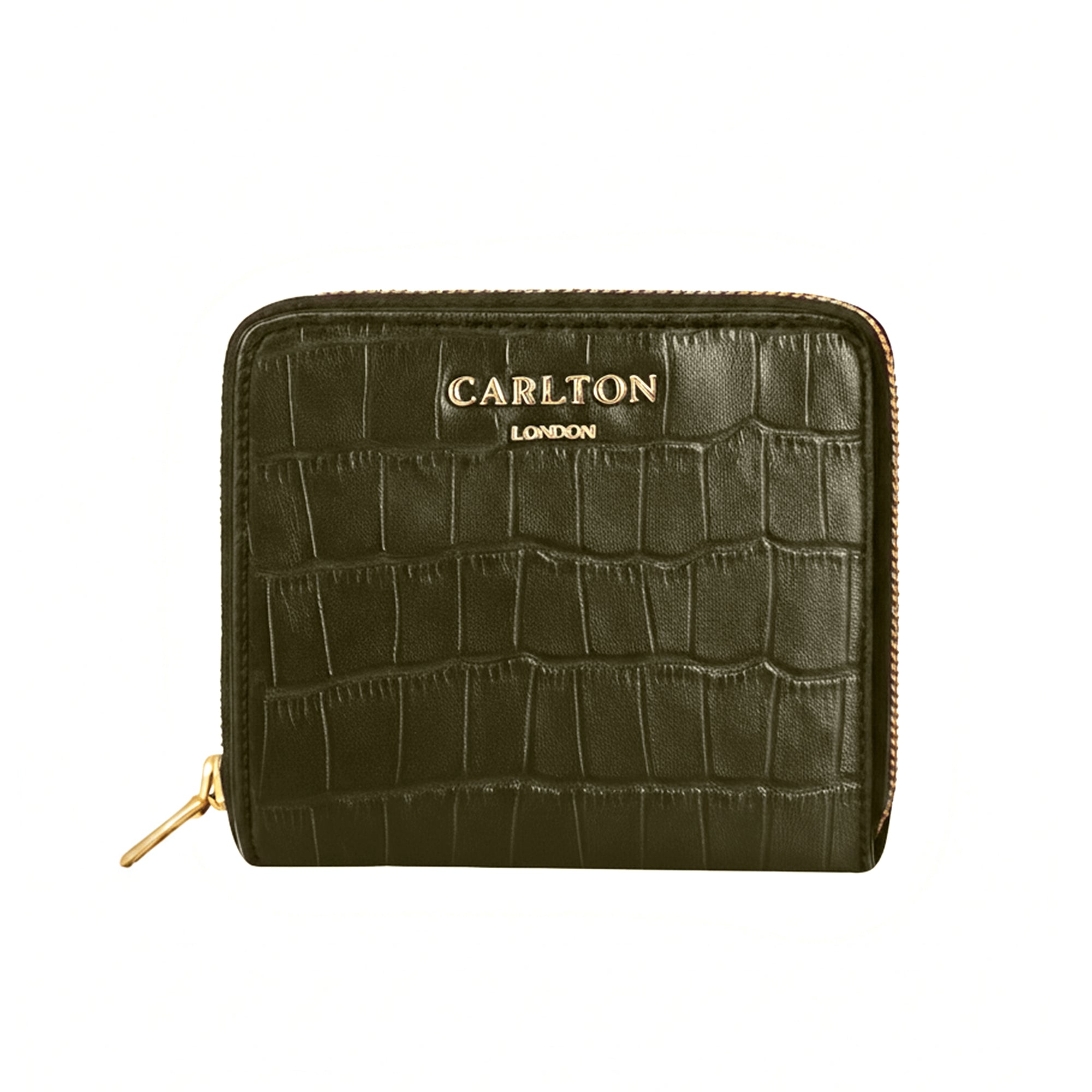 Carlton London Zip Around Textured Green Wallet - CLHB-33