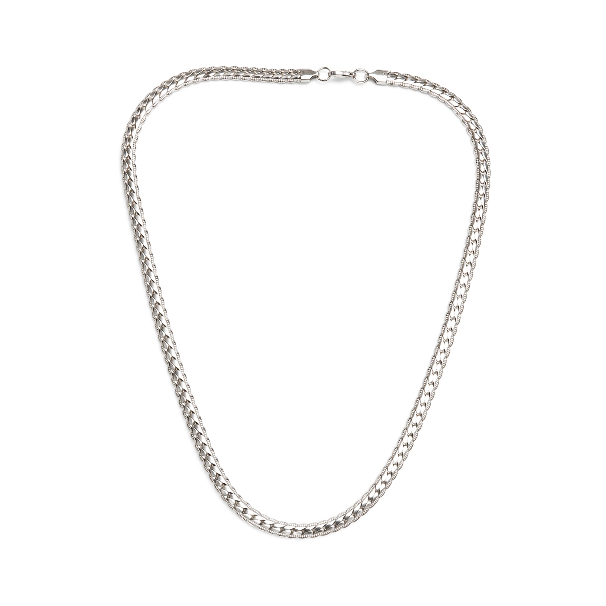 Carlton London Men's Silver-Plated Stainless Steel Chain CLJW-46