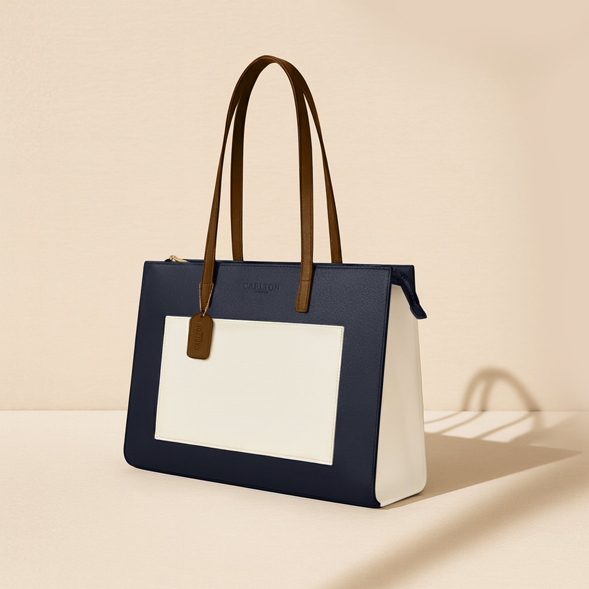 Carlton London Selene Structured Blue Tote Bag - CLHB-12