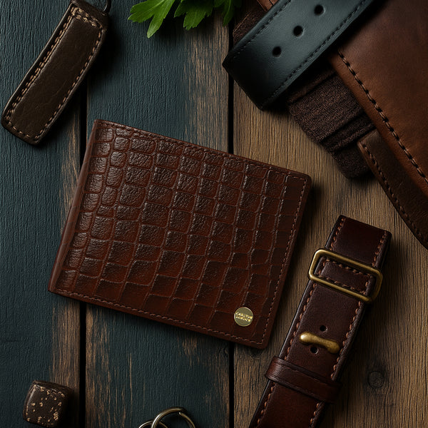 Carlton London Luxe Fold Men's Leather Wallet