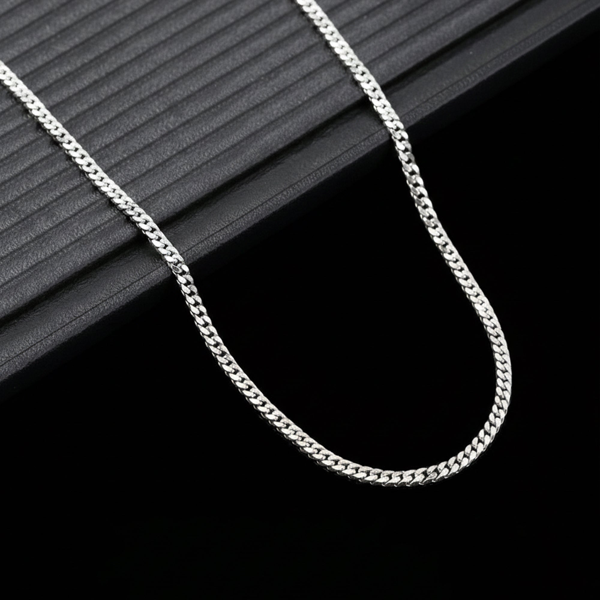 Carlton London Men's Silver-Plated Stainless Steel Chain CLJW-46