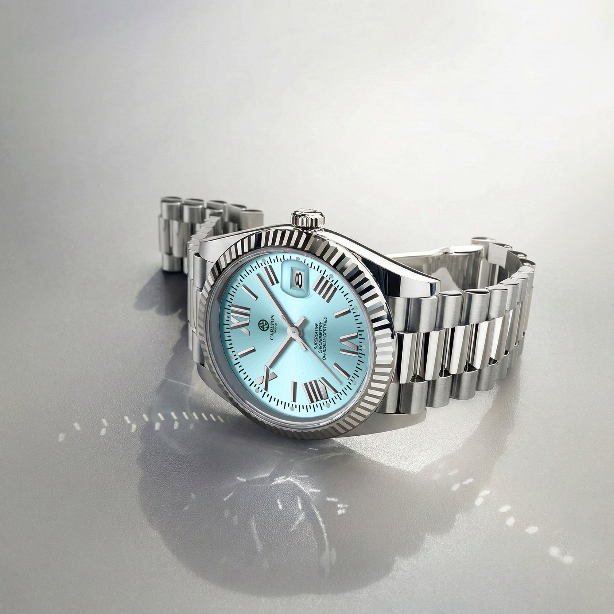 Charles Men Tiffany Blue Stainless Steel Analog Watch - CLRLM-003