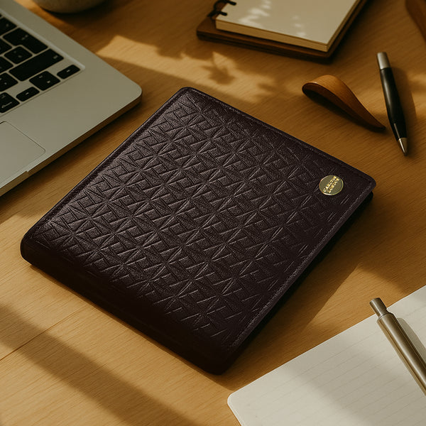 Carlton London Pattern Play Men's Leather Wallet