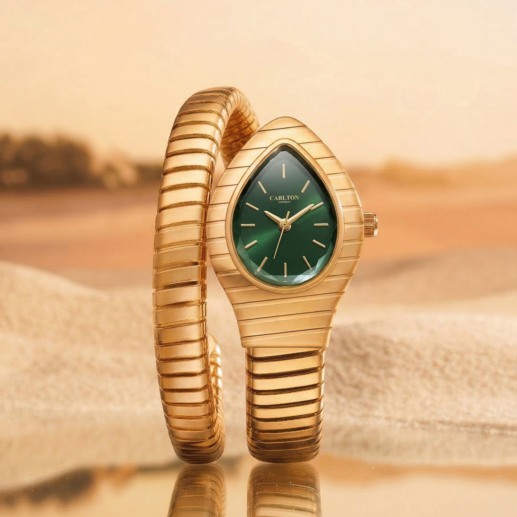 Carlton London Women Embrace Green Analog Watch - CL-EM-GRN