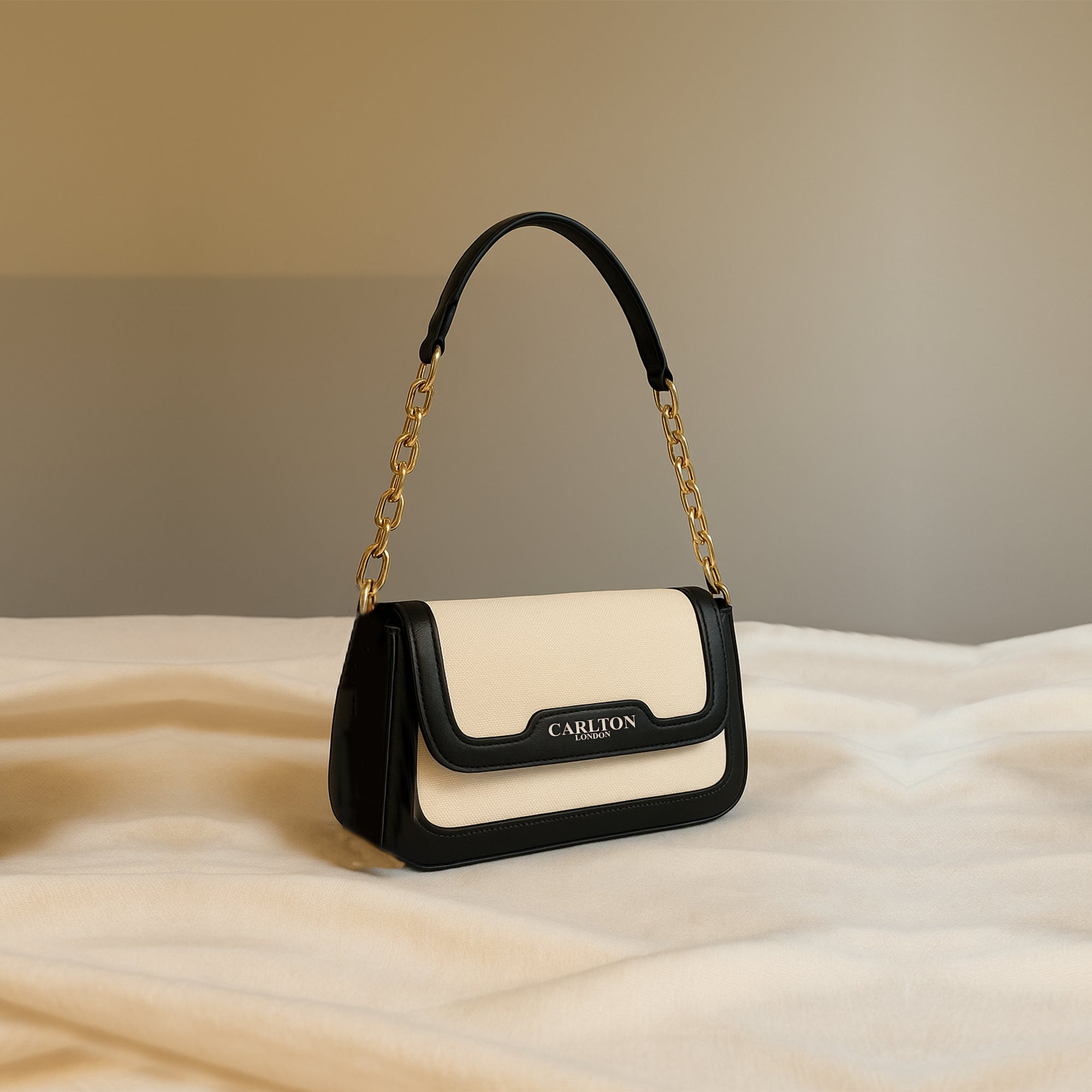 Carlton London Dual-Tone Handbag