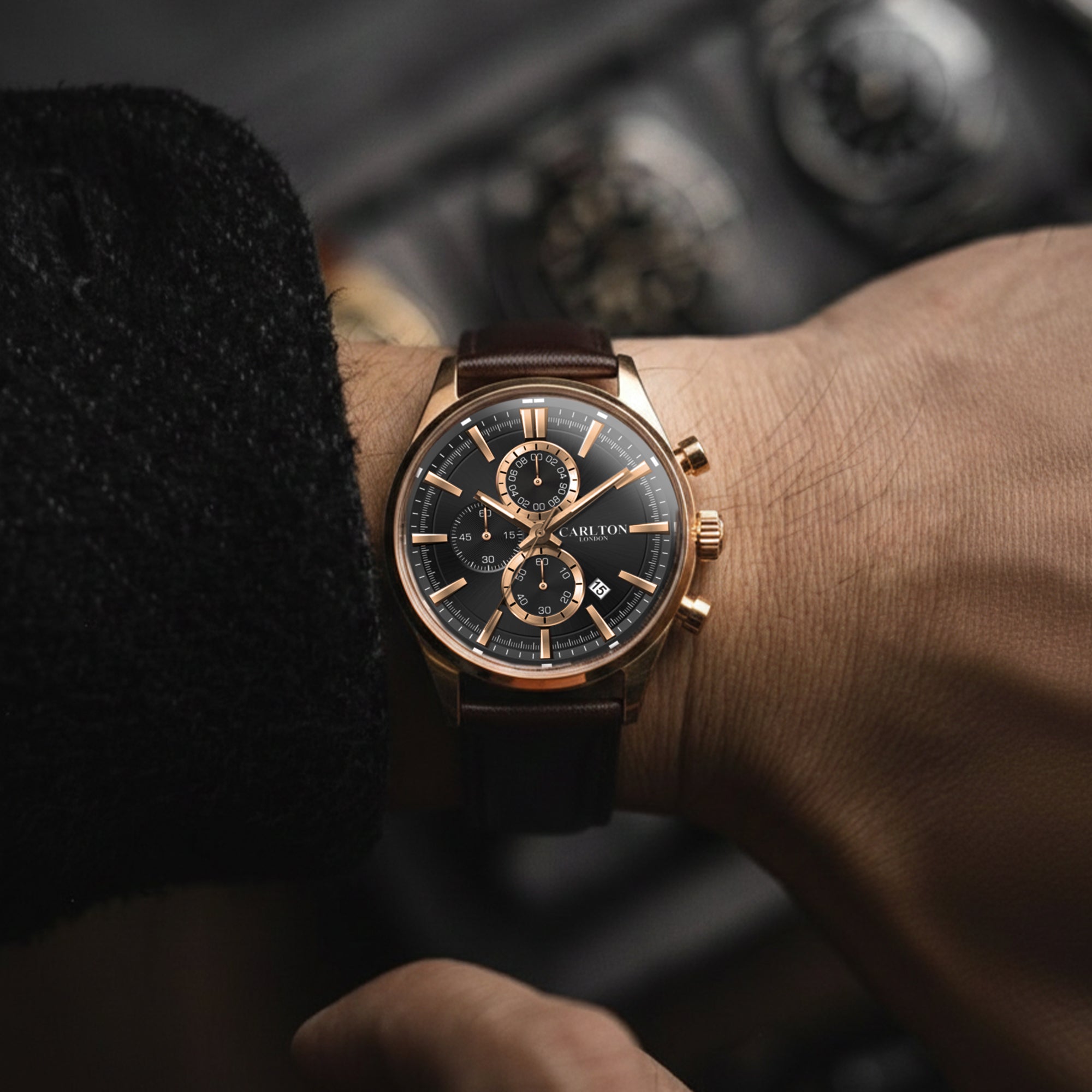 Carlton London Men Windsor Black Analog Watch CL-WD-BKL