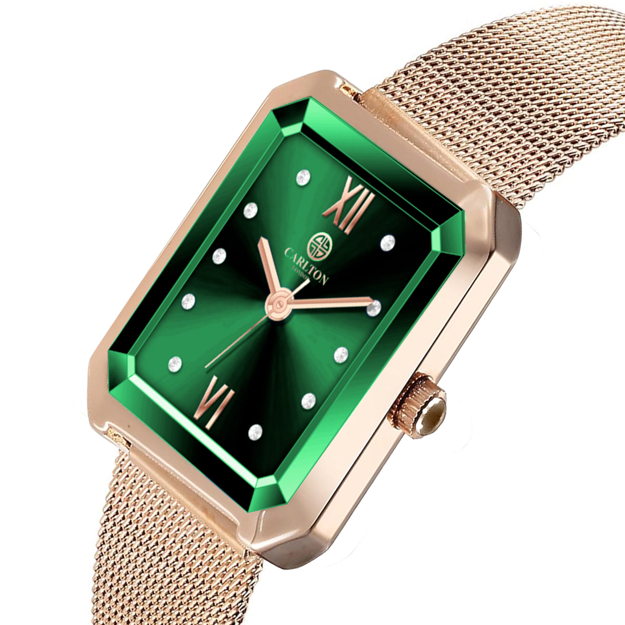 Brixton: Women Green/Rose Gold Strap Analog Watch - CLRGMGRN