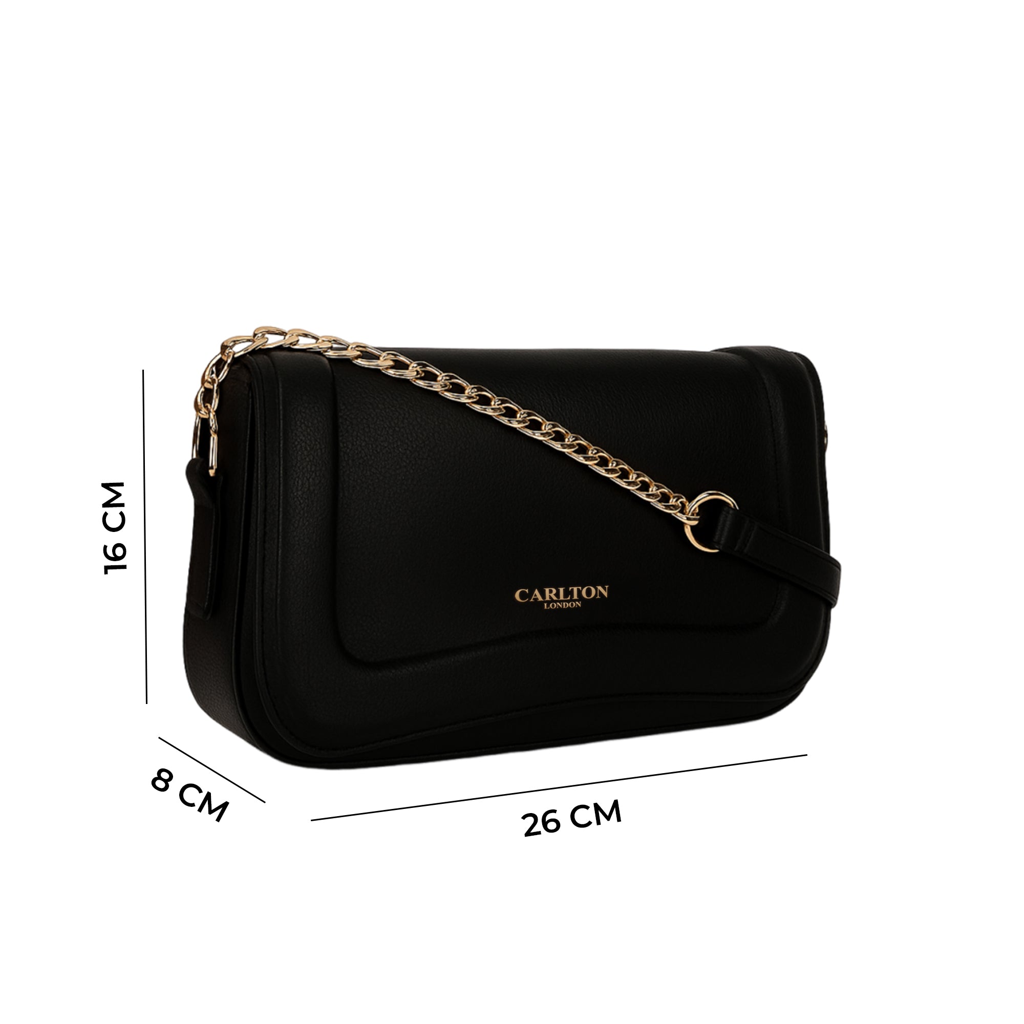 Carlton London Textured Chain Strap Handbag