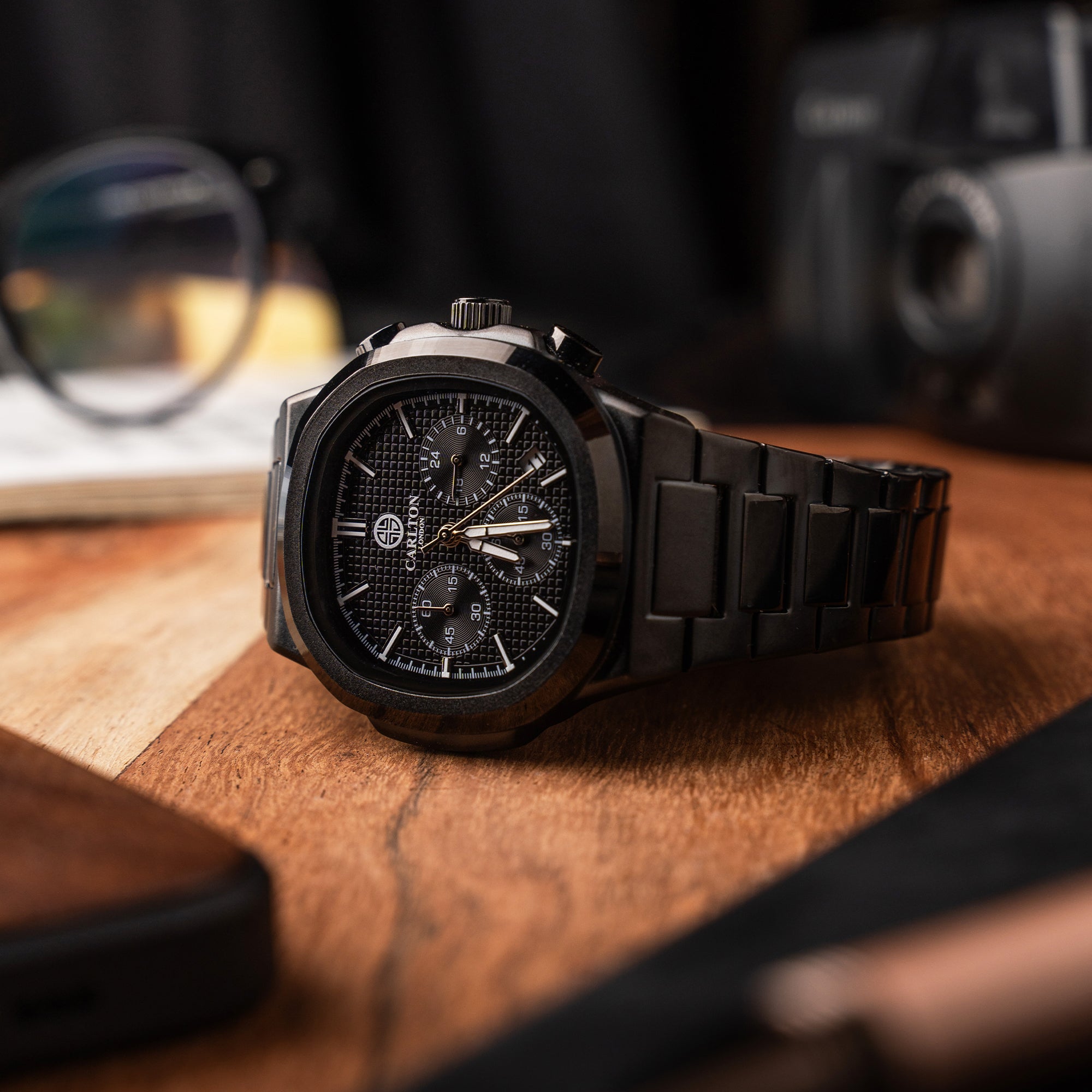 Parker: Men's All-Black Analog Watch -  CLSDBLKM