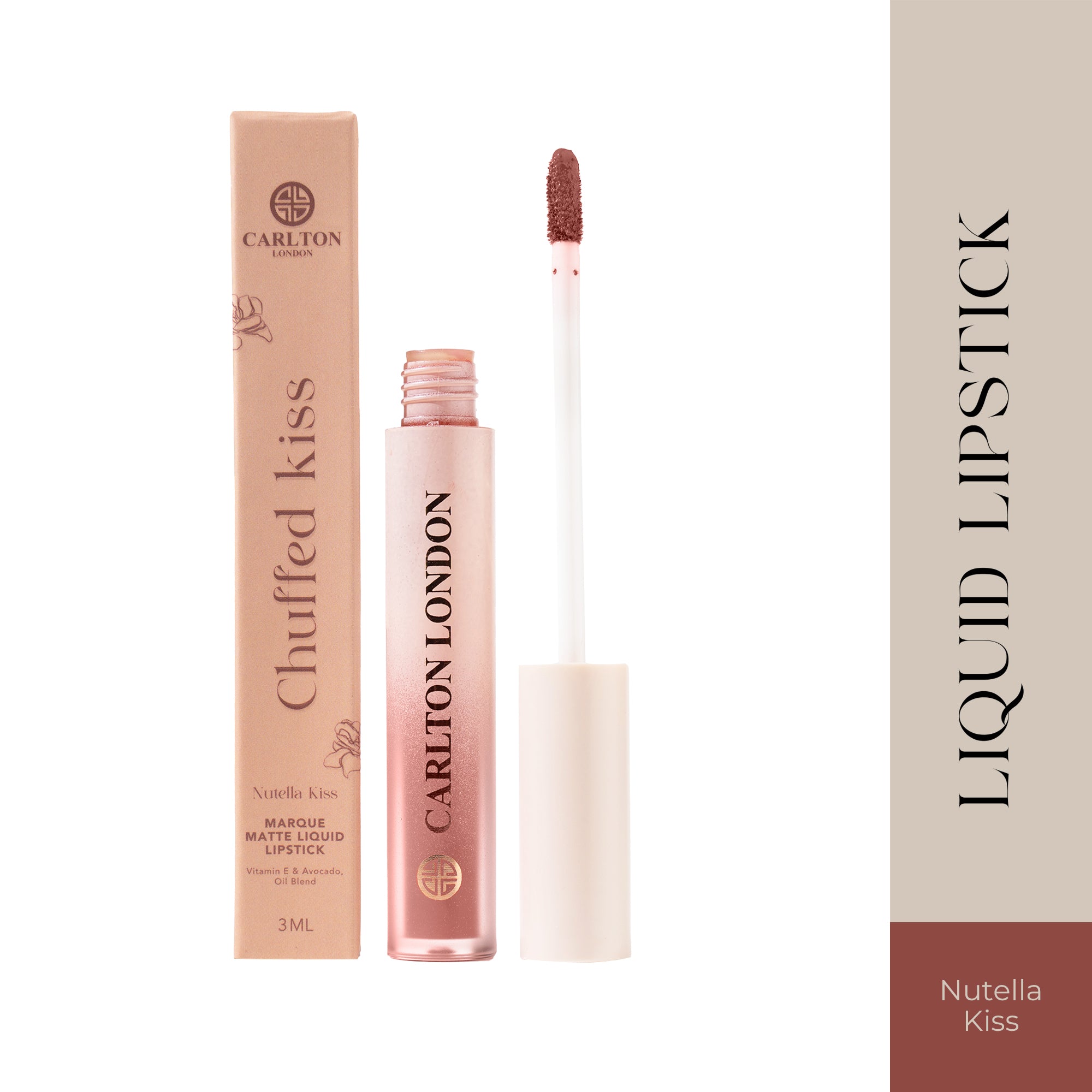 Liquid Matte Finish Lipsticks Non-Sticky & Non-Drying - 3ml (Nutella Kiss)