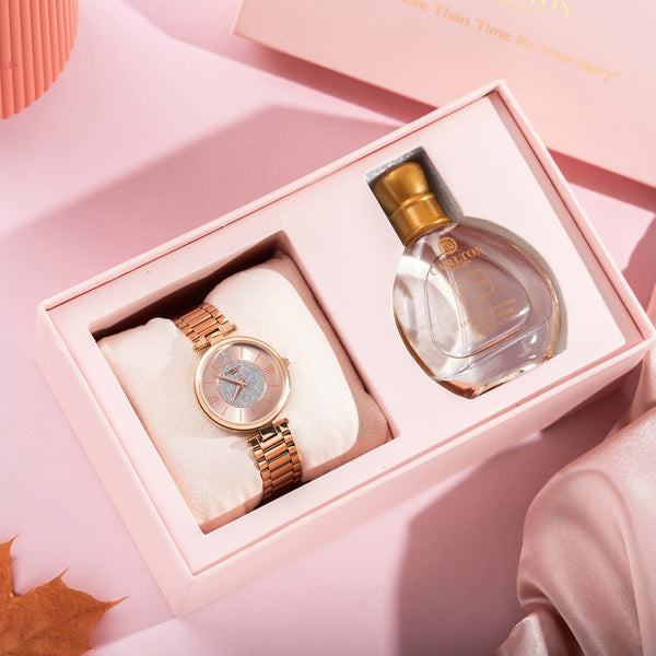 Gift Set of 2 For Women Watch + Blush Perfume